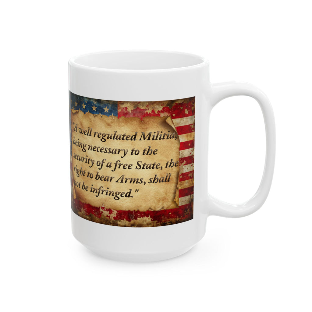 2nd Amendment Quote Mug — Vintage American Flag 11oz/15oz