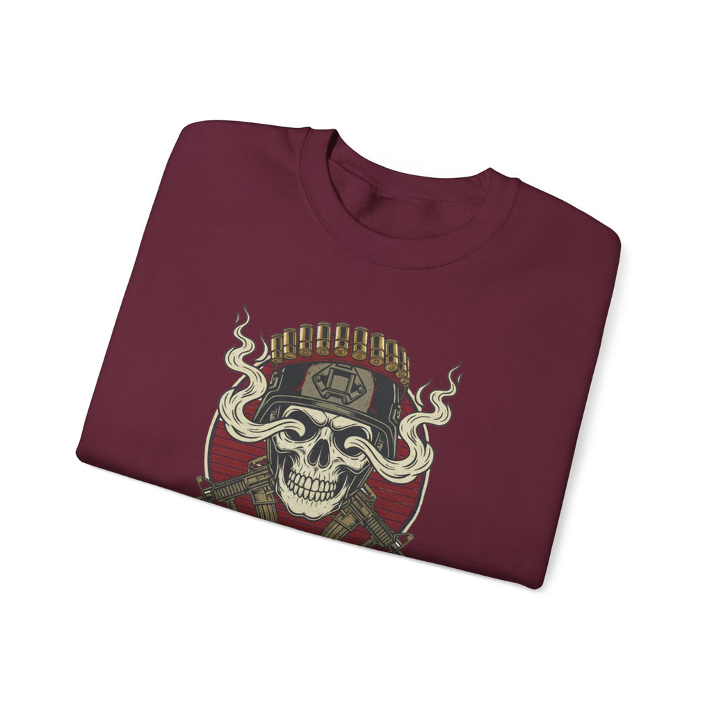 'The Daily Grind' Skull & Coffee Vintage Graphic Sweatshirt
