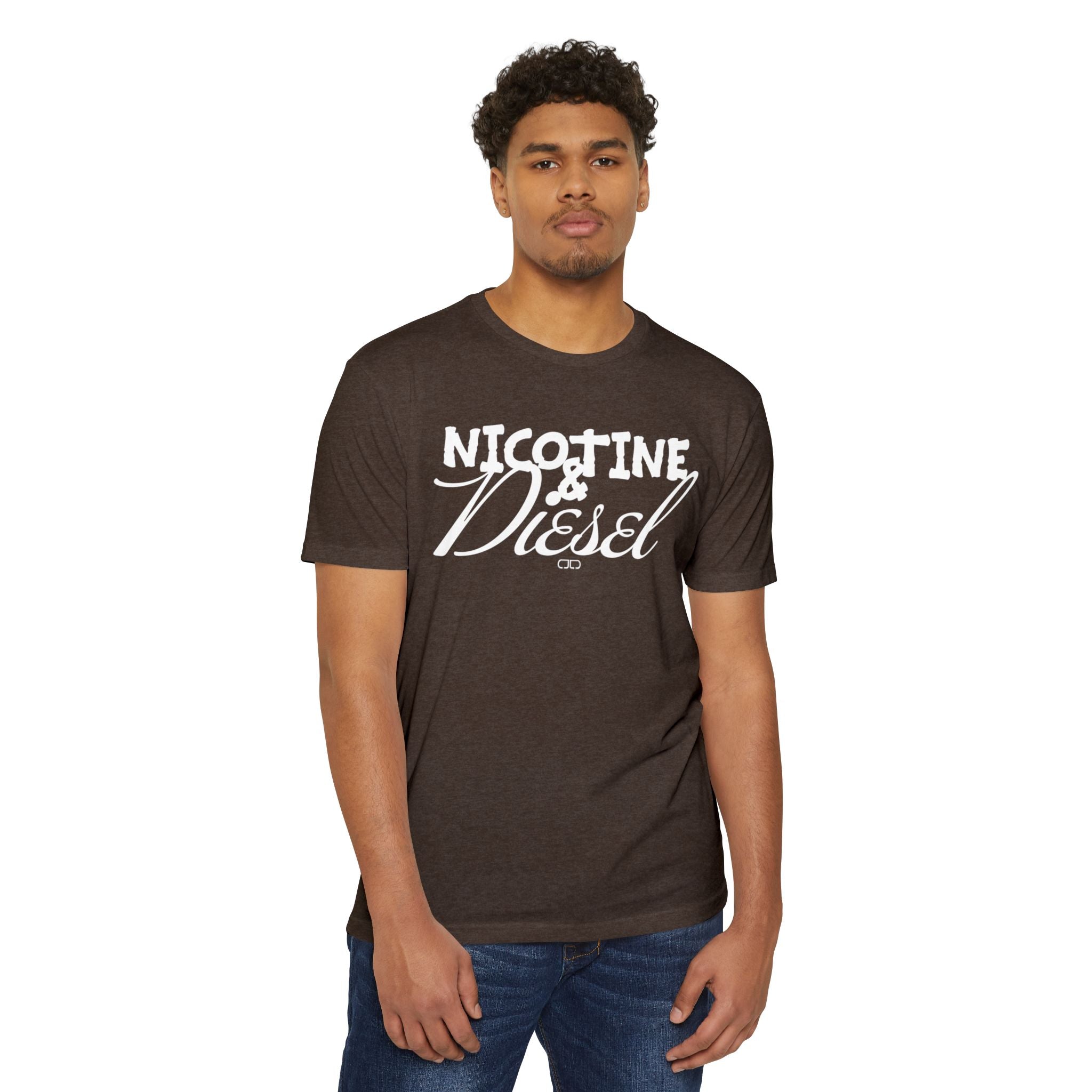 Unisex Nicotine & Diesel T-Shirt | Casual Streetwear, Gift for Smokers, Vintage-Inspired Tee, Relaxed Fit Apparel, Everyday Wear