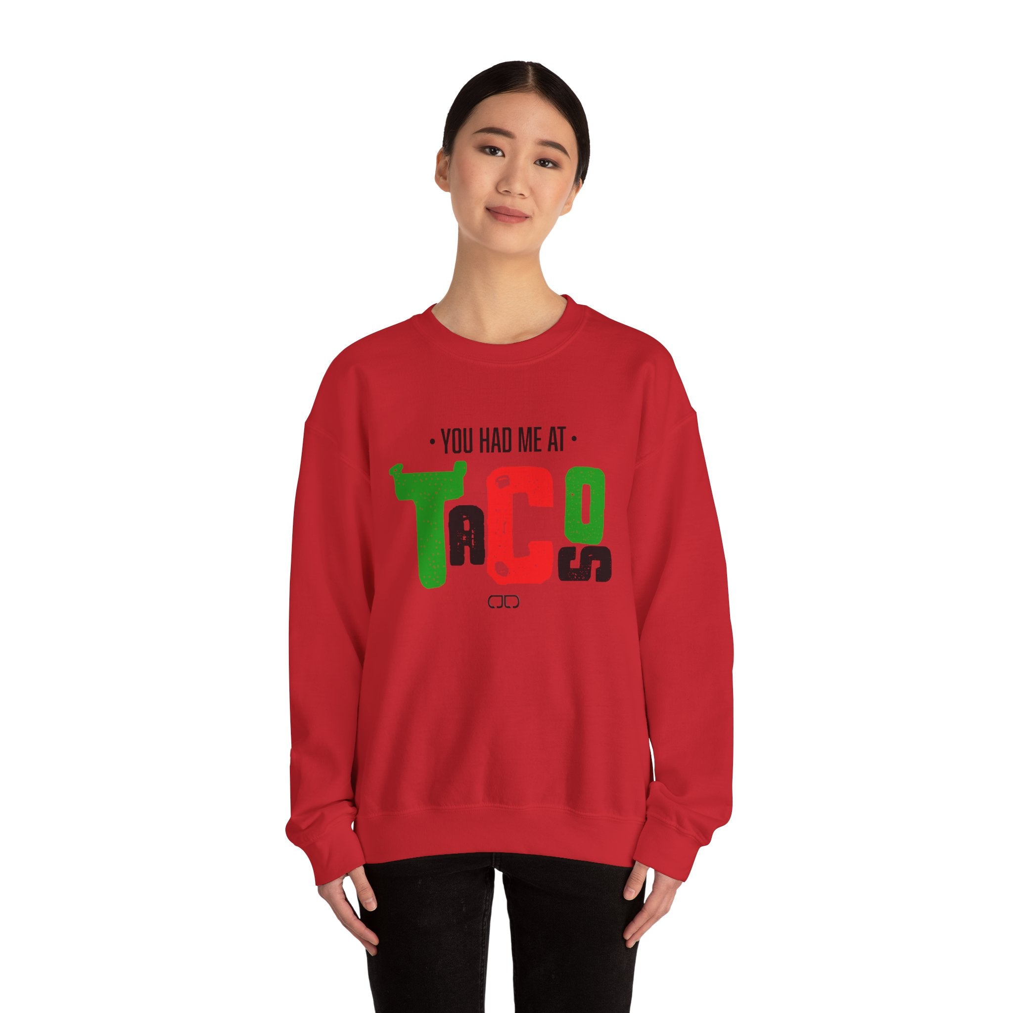 You Had Me At Tacos Sweatshirt - Casual Comfort, Perfect Gift for Food Lovers, Birthday, Taco Tuesday, Funny Sweatshirt, Unisex Crewneck