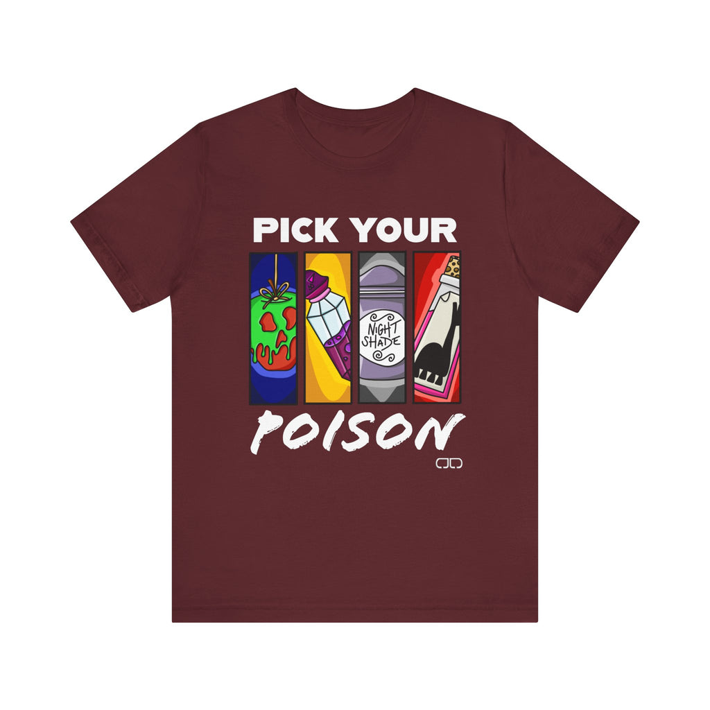 Pick Your Poison Fun Graphic T-Shirt, Casual Wear, Gifts for Friends, Party Attire, Trendy Summer Fashion