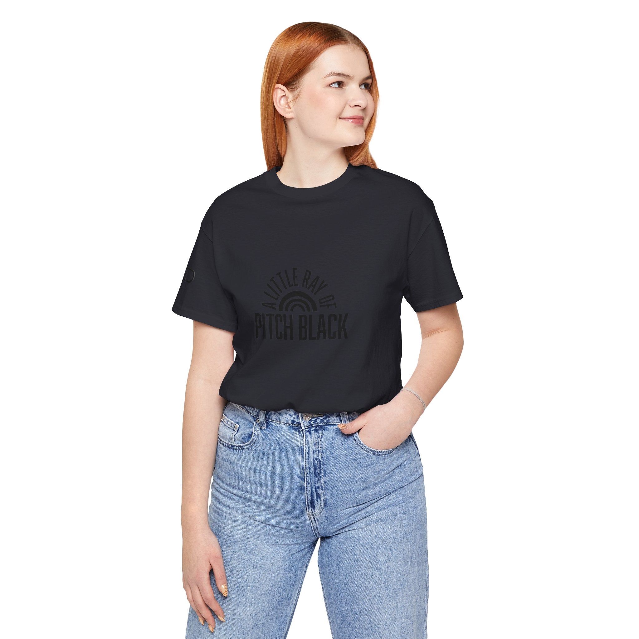 A Little Ray of Pitch Black Tee, Unisex Shirt, Gift for All Occasions, Casual Wear, Statement Tee, Unique Graphic T-Shirt