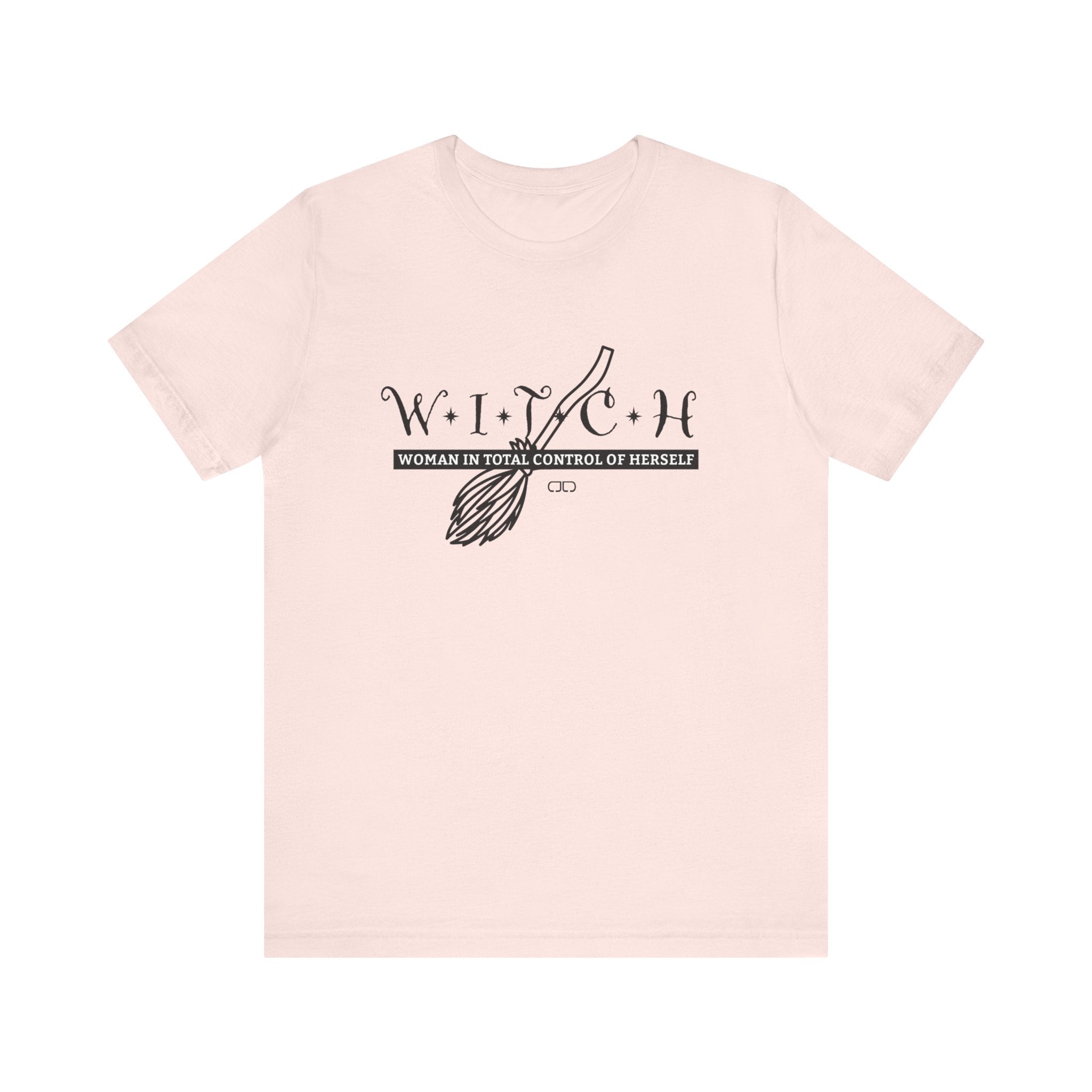 Witch Woman In Control of Herself Tee - Unisex Jersey Short Sleeve Shirt, Perfect for Witches, Gift for Halloween, Spiritual Wear, Self-Empowerment Apparel