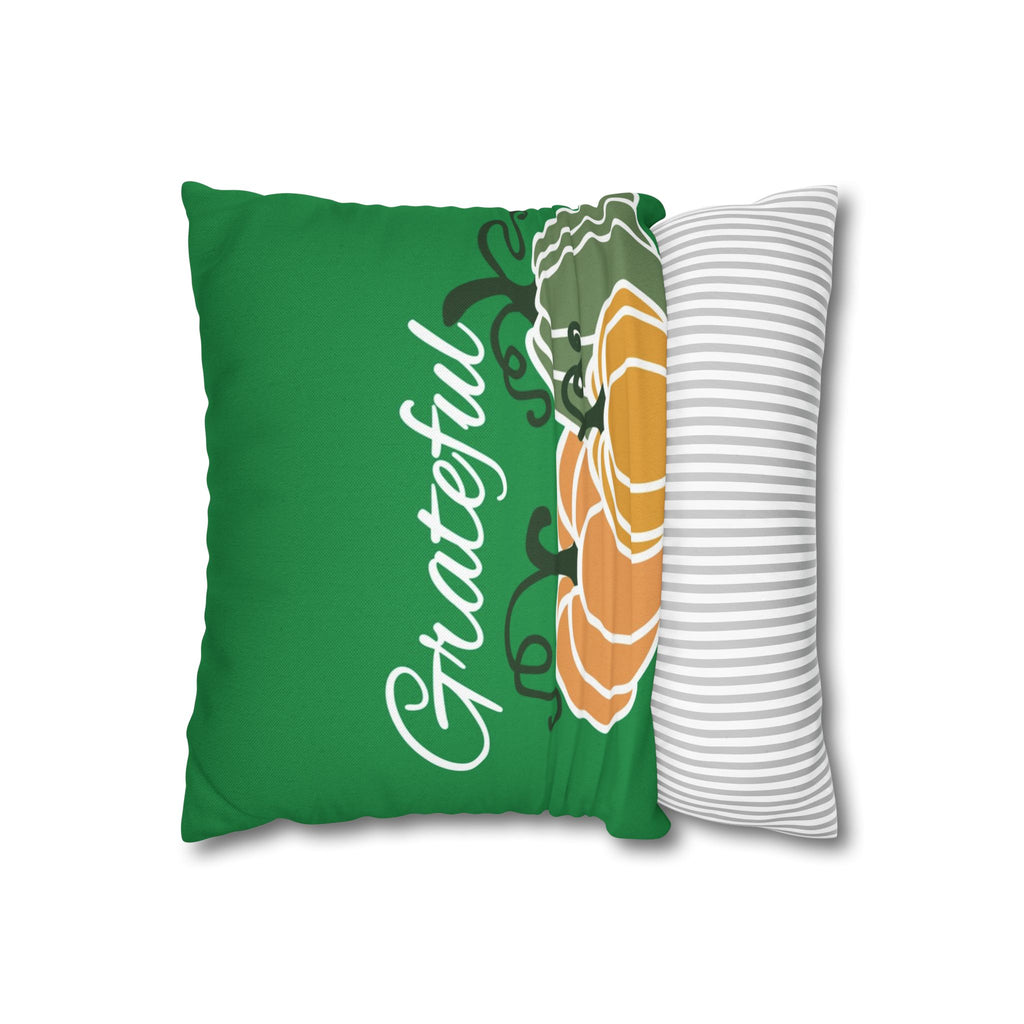 Thanksgiving Pumpkin Pillowcase, Grateful Decor, Fall Cushion Cover, Harvest Home Accent, Cozy Autumn Gift