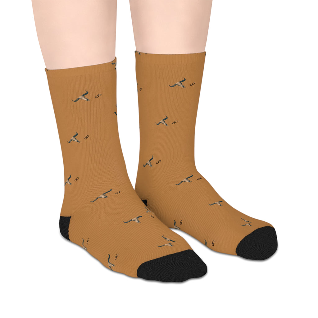 Cow Skull Boot Socks | Cozy, Stylish, Giftable Footwear | Perfect for Casual Wear, Hiking, and Everyday Comfort