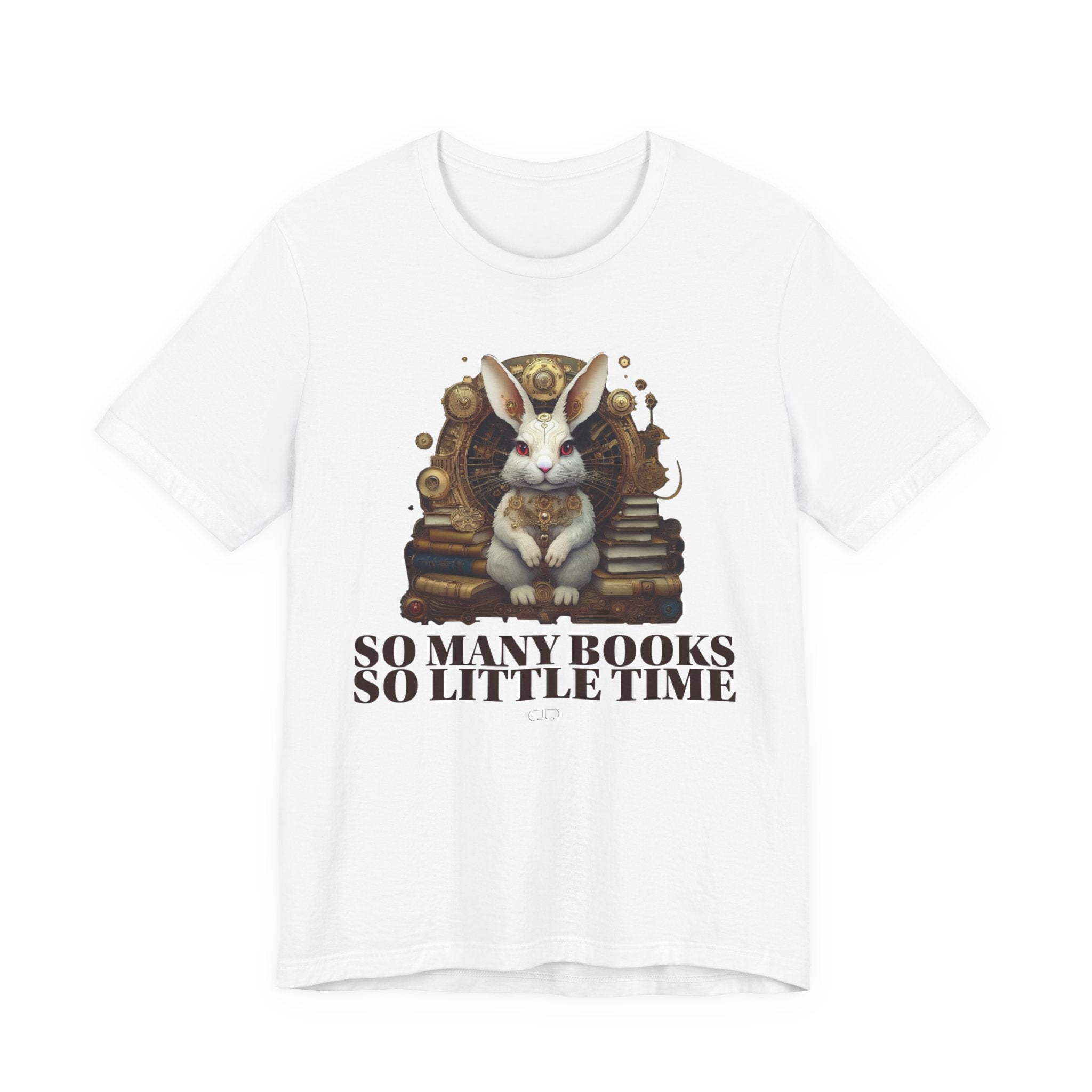 White Rabbit Steampunk Book Lover Unisex Tee, Cozy Reading Shirt, 'So Many Books So Little Time' Graphic Top, Perfect Gift for Bibliophiles, Cute Rabbit [...]