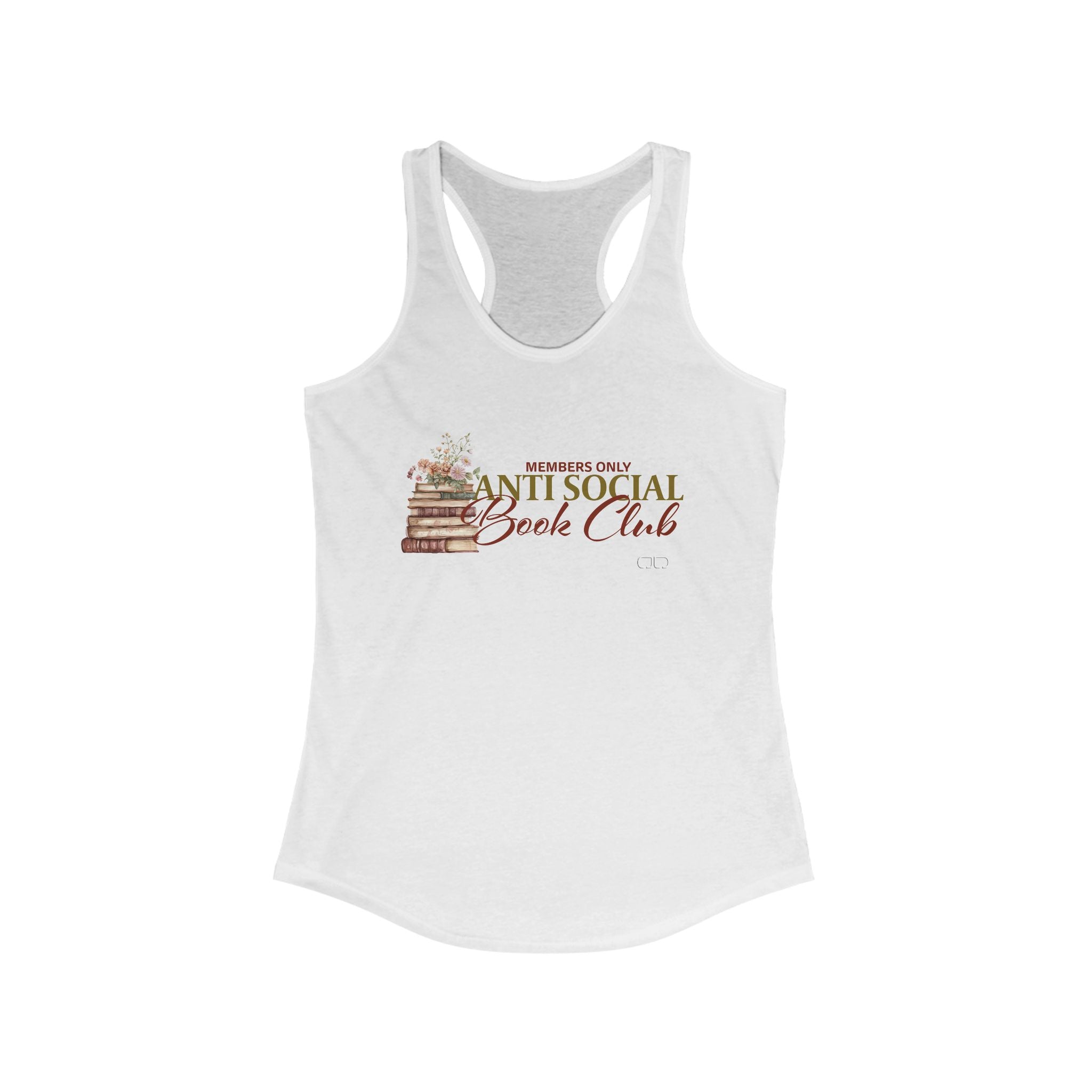 Anti-Social Book Club Racerback Tank | Perfect for Book Lovers, Summer Wear, Gift for Readers, Cozy at Home, Casual Outing