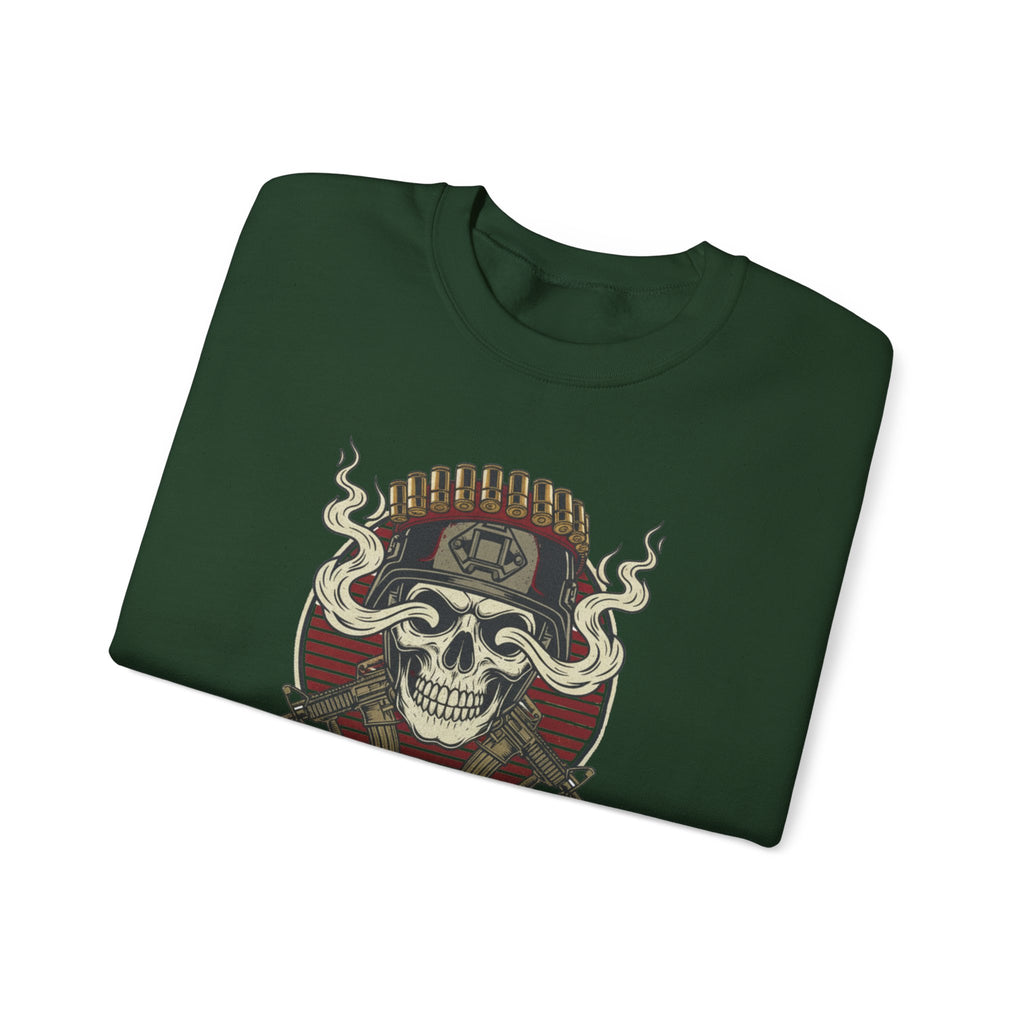 'The Daily Grind' Skull & Coffee Vintage Graphic Sweatshirt