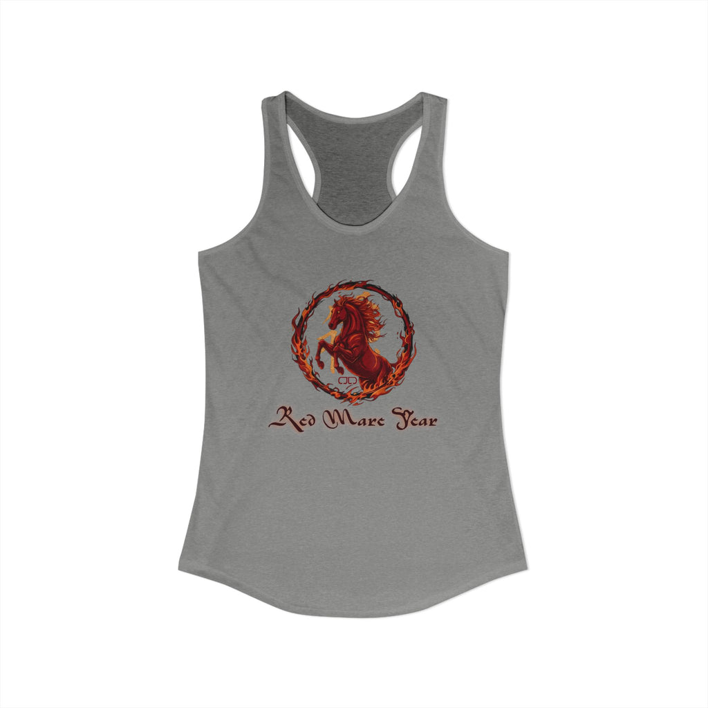 Red Mare Year - Year of the Horse Racerback Women's Tank Top