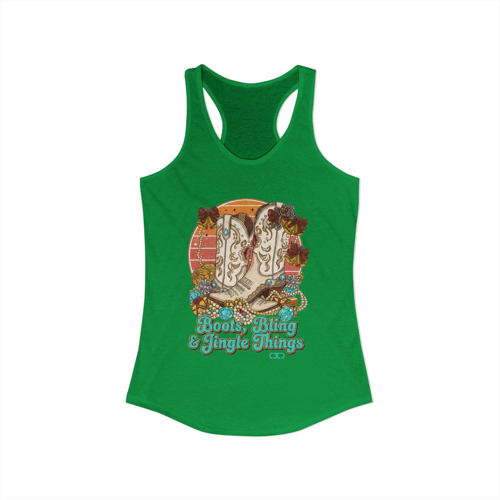 Boots, Bling, and Jingle Things Tanktop