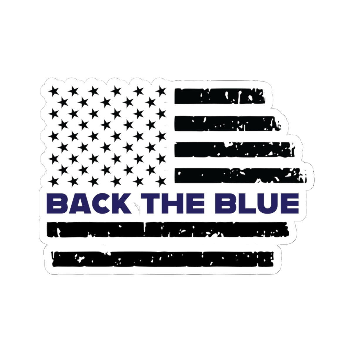 Back the Blue Kiss-Cut Stickers | Support Law Enforcement Decals | American Flag Vinyl Stickers | Police Pride Accessories | Patriotic Gifts
