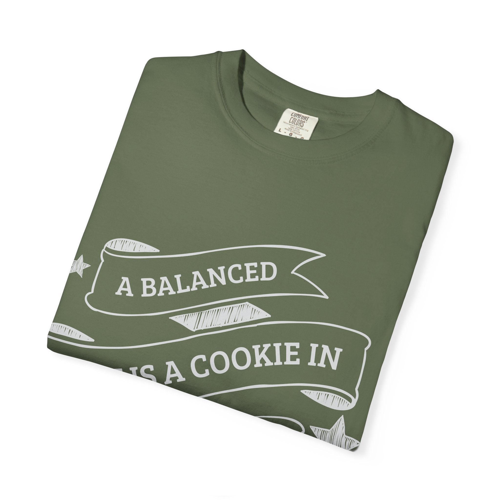 Balanced Cookie T-Shirt, Funny Gift for Foodies, Cookie Lover Shirt, Unisex Humor Tee, Ideal for Birthdays and Holidays