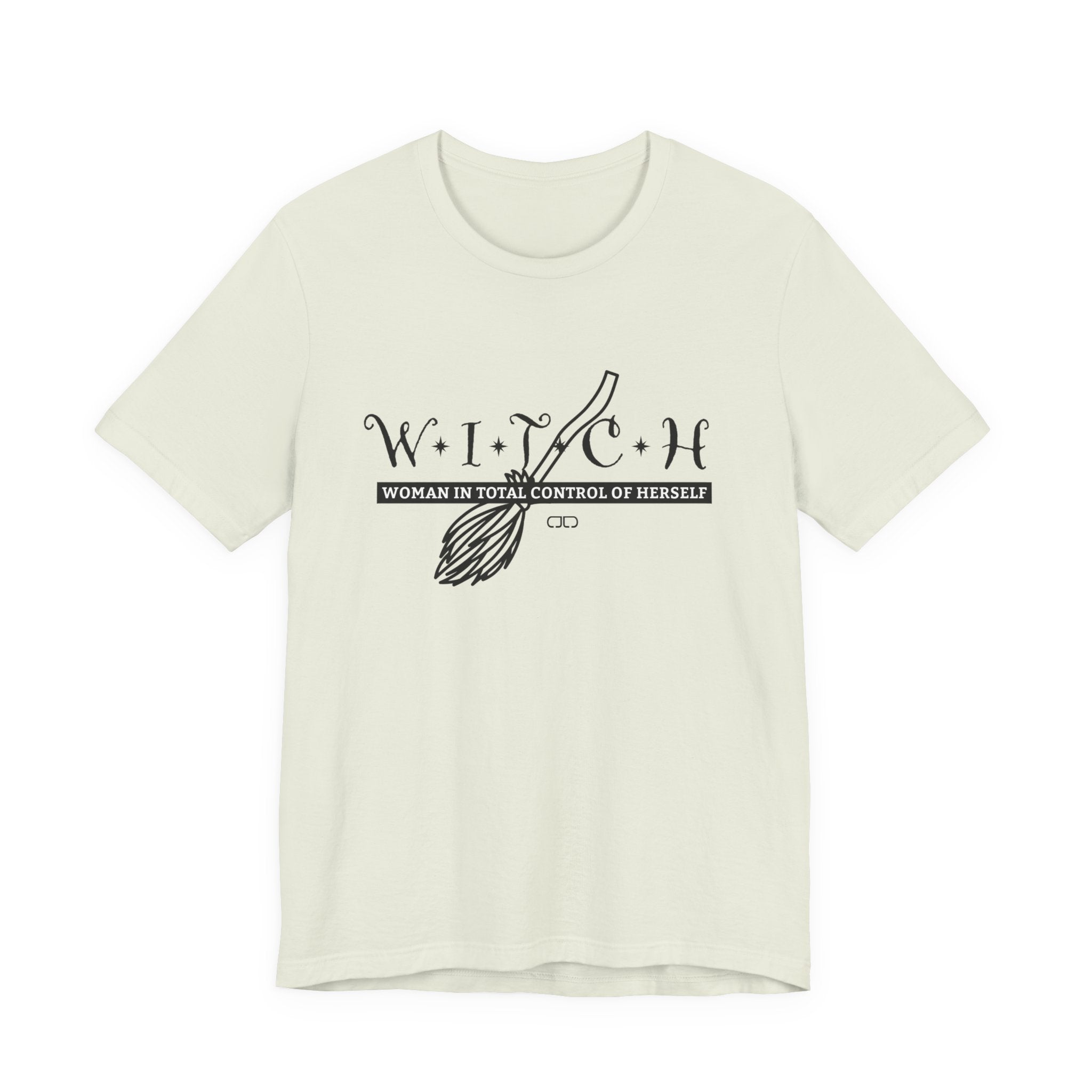 Witch Woman In Control of Herself Tee - Unisex Jersey Short Sleeve Shirt, Perfect for Witches, Gift for Halloween, Spiritual Wear, Self-Empowerment Apparel