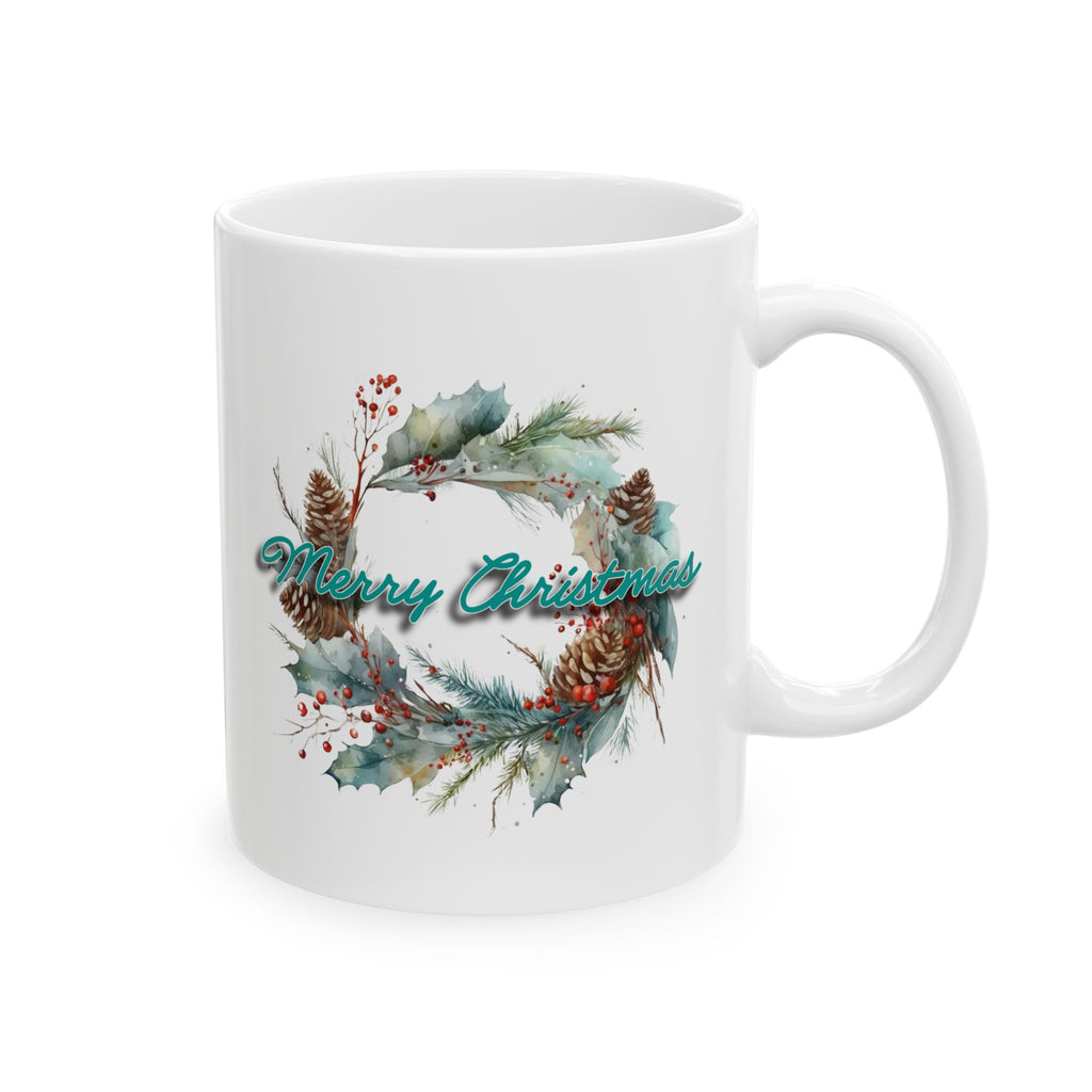 Merry Christmas Rustic Winter Tea Coffee Cup (11oz/15oz)
