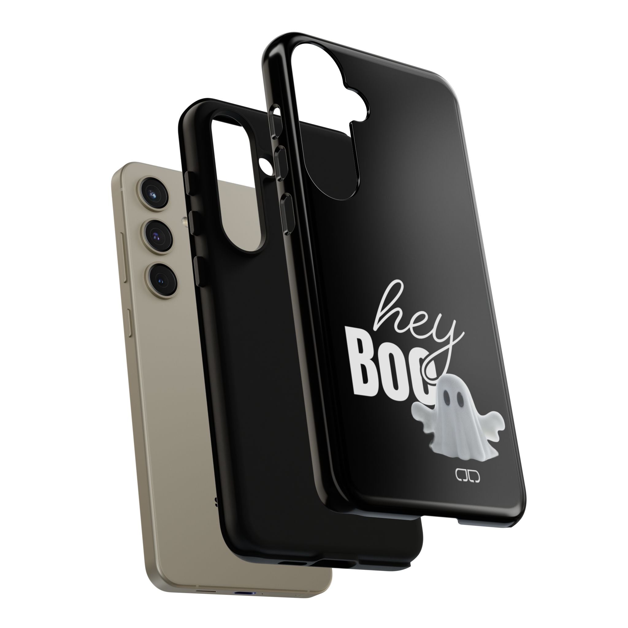 Hey Boo Tough Case, Ghost-Themed Phone Case, Cute Halloween Accessory, Spooky Gift for Friends, Tech Halloween Decor