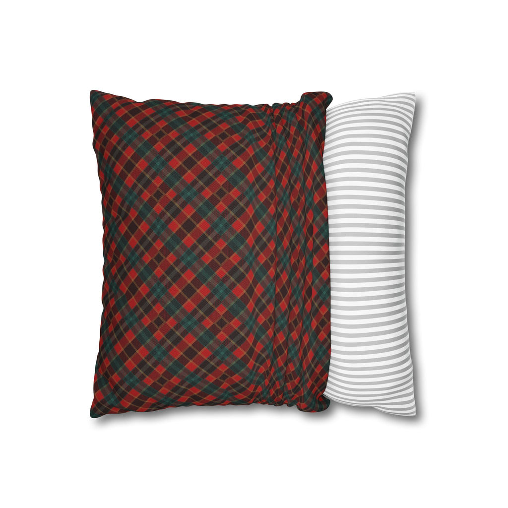 Christmas Reindeer Plaid Pillowcase
