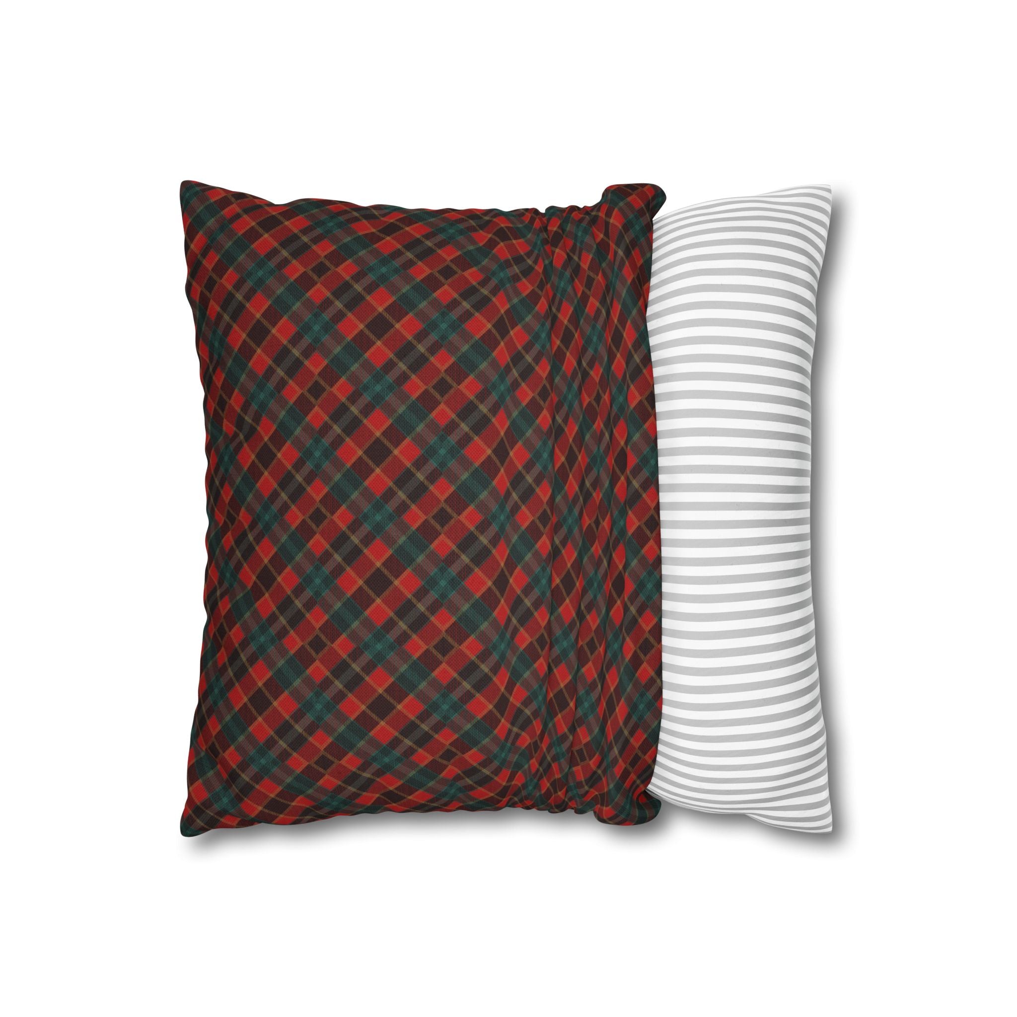 Christmas Reindeer Plaid Pillowcase