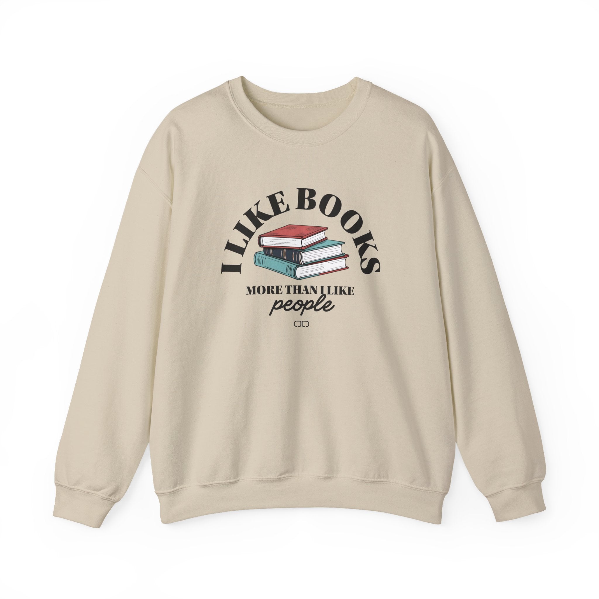 I Like Books More Than People | Cozy Book Lover Crewneck Sweatshirt, Reading Gift, Literature Lover Apparel, Comfy Gift, Bookish Style