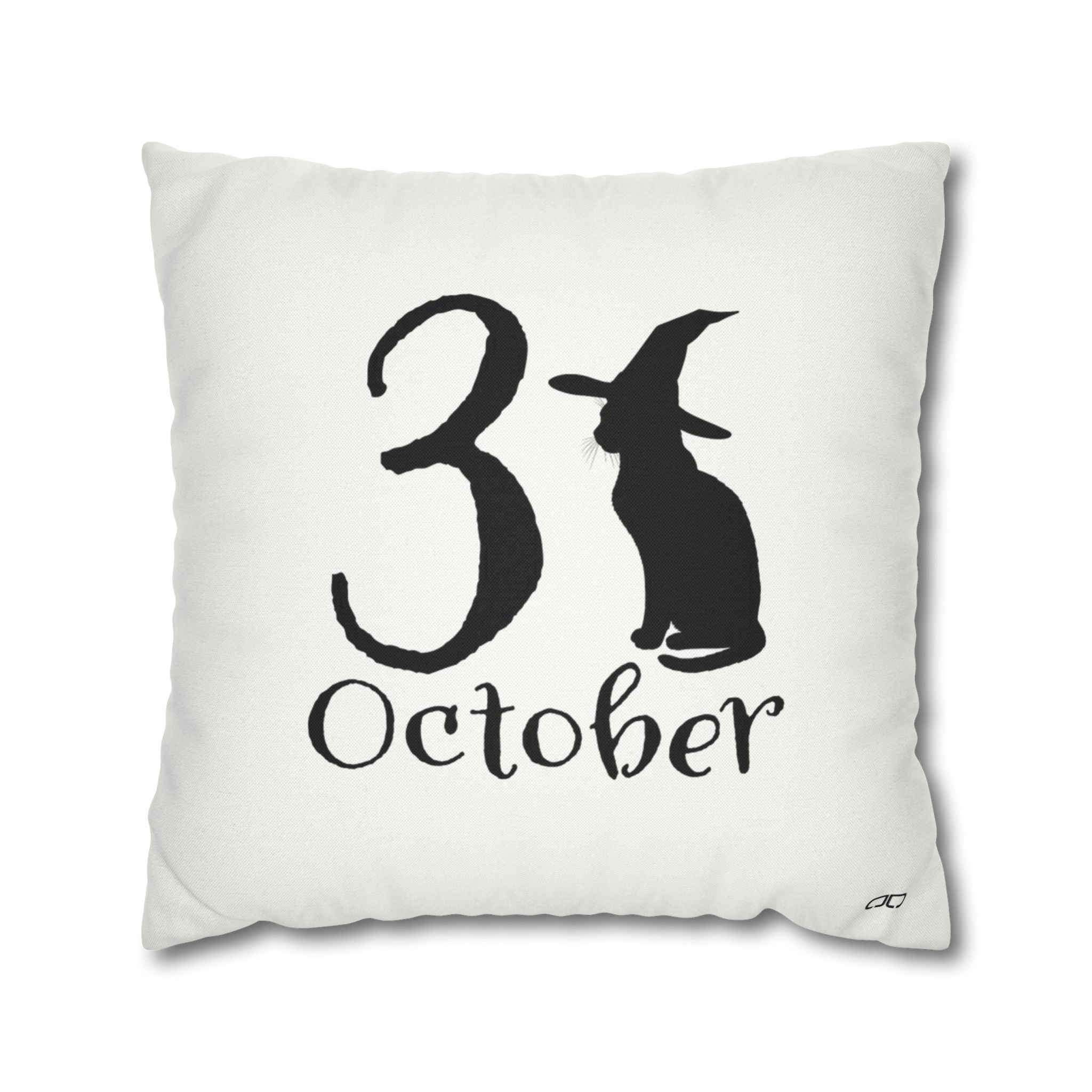 Spooky October Pillowcase, Halloween Decor, Cozy Home Accessory, Gift for Fall, Witch-Themed Cushion Cover