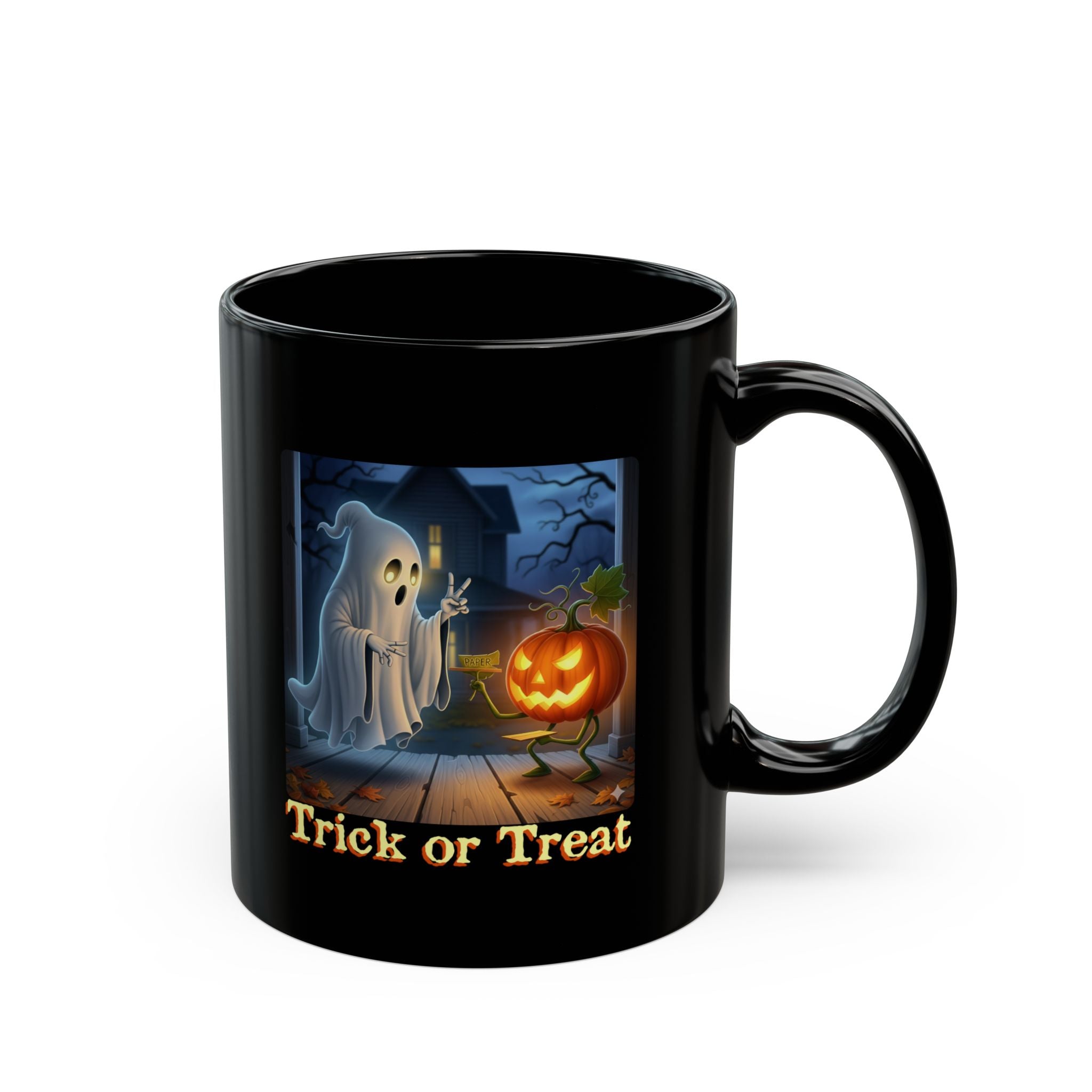 Halloween Trick or Treat Mug - Spooky Coffee Cup for Halloween, Perfect Gifting for Fall, Autumn Celebration, Add to Your Kitchen Decor
