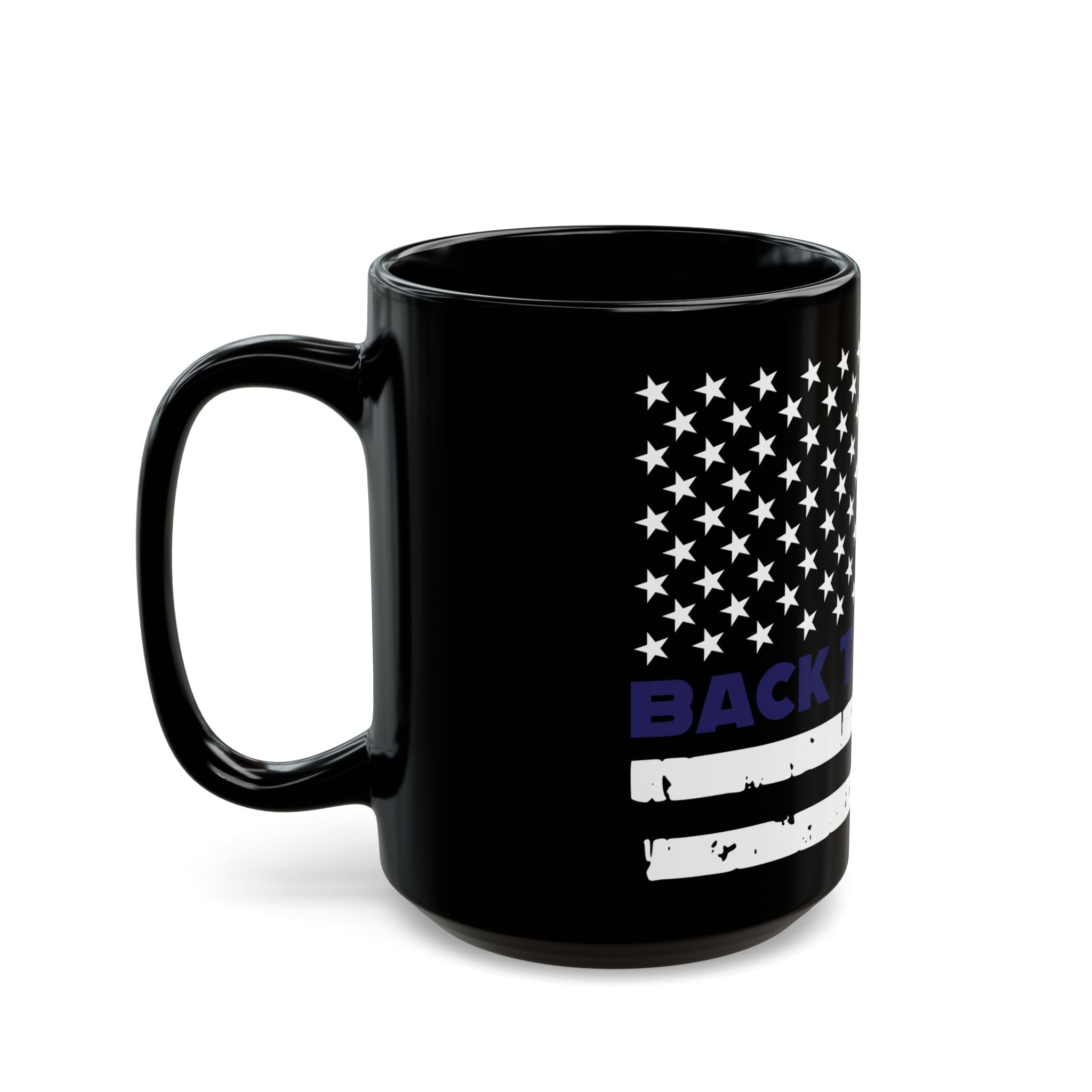 Support Our Heroes Black Mug - 11oz & 15oz, Police Appreciation Gift, Back the Blue Mug, First Responder Coffee Cup, Law Enforcement Support