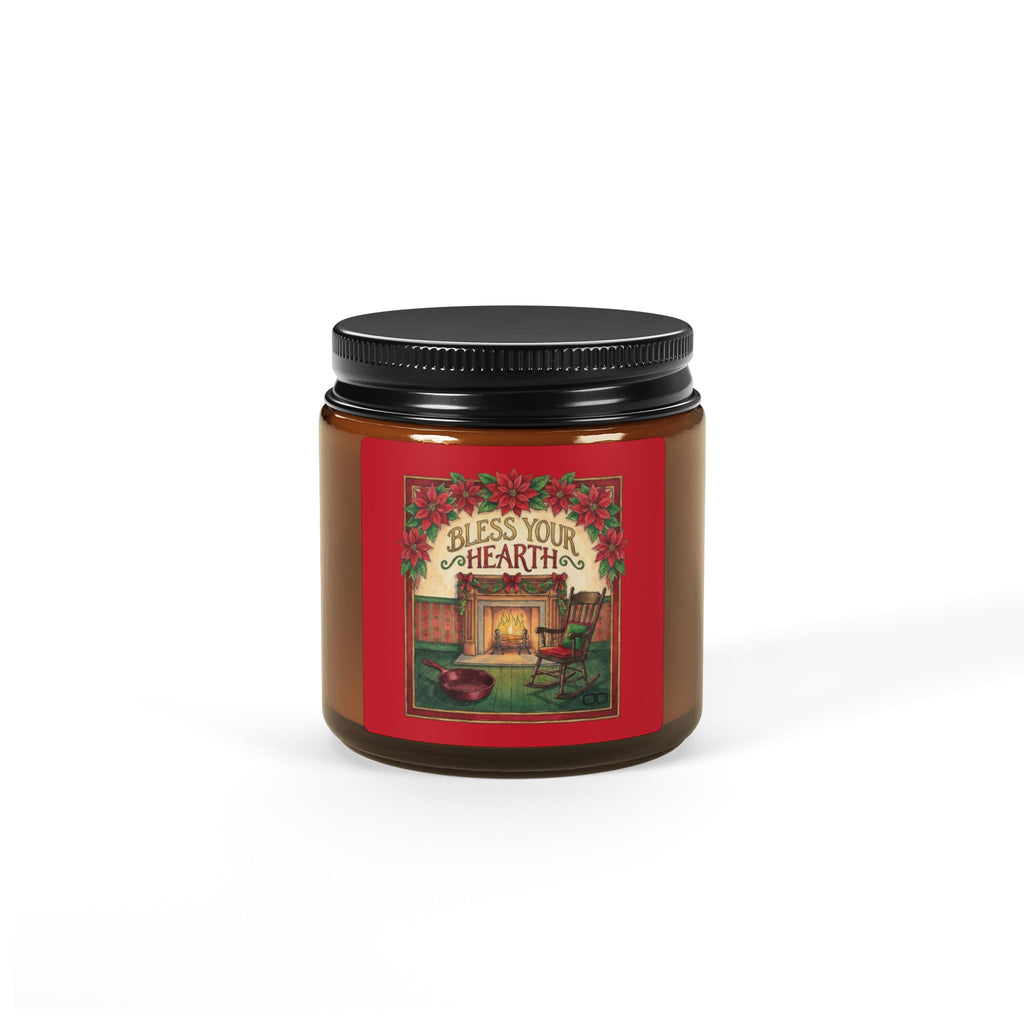 "Bless Your Hearth" Holiday Amber Jar
