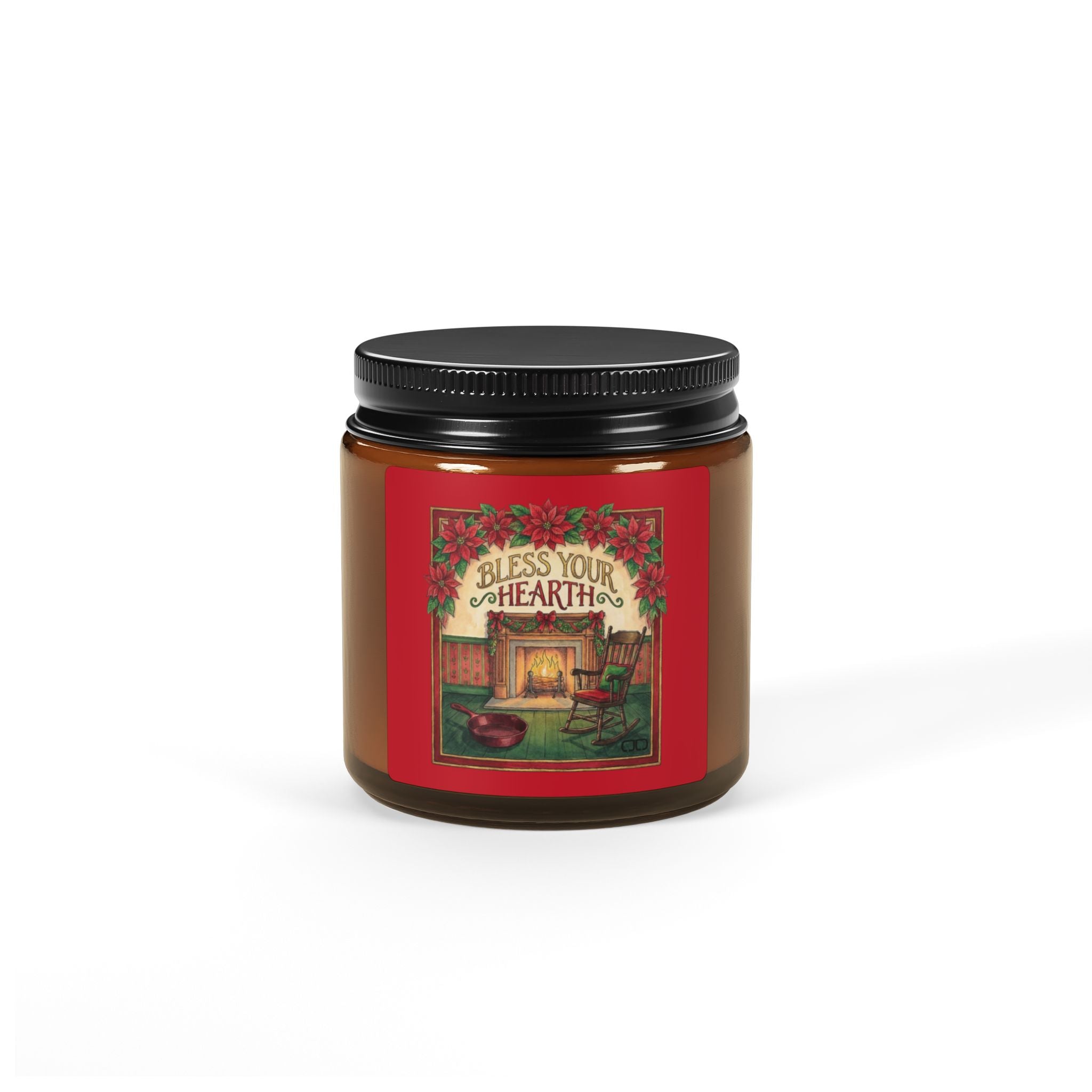 "Bless Your Hearth" Holiday Amber Jar