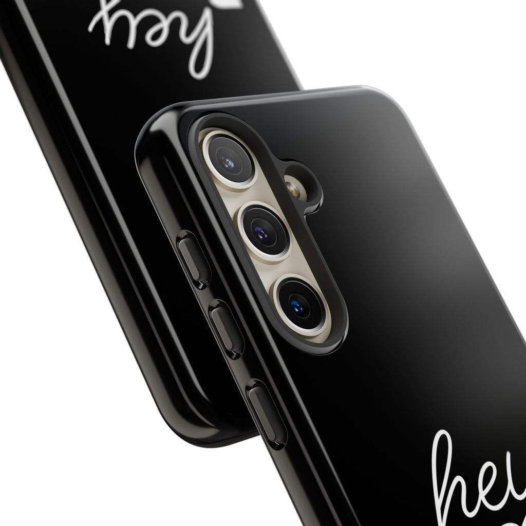 Hey Boo Tough Case, Ghost-Themed Phone Case, Cute Halloween Accessory, Spooky Gift for Friends, Tech Halloween Decor