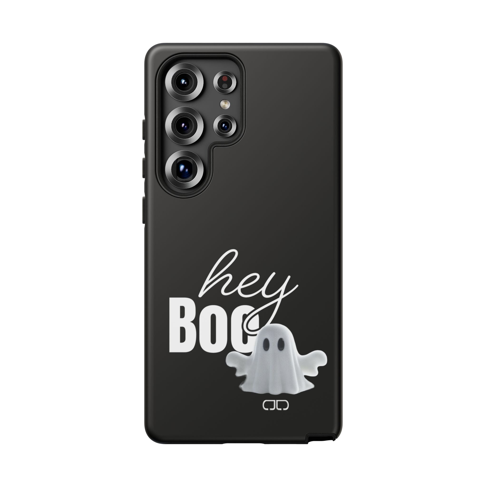 Hey Boo Tough Case, Ghost-Themed Phone Case, Cute Halloween Accessory, Spooky Gift for Friends, Tech Halloween Decor