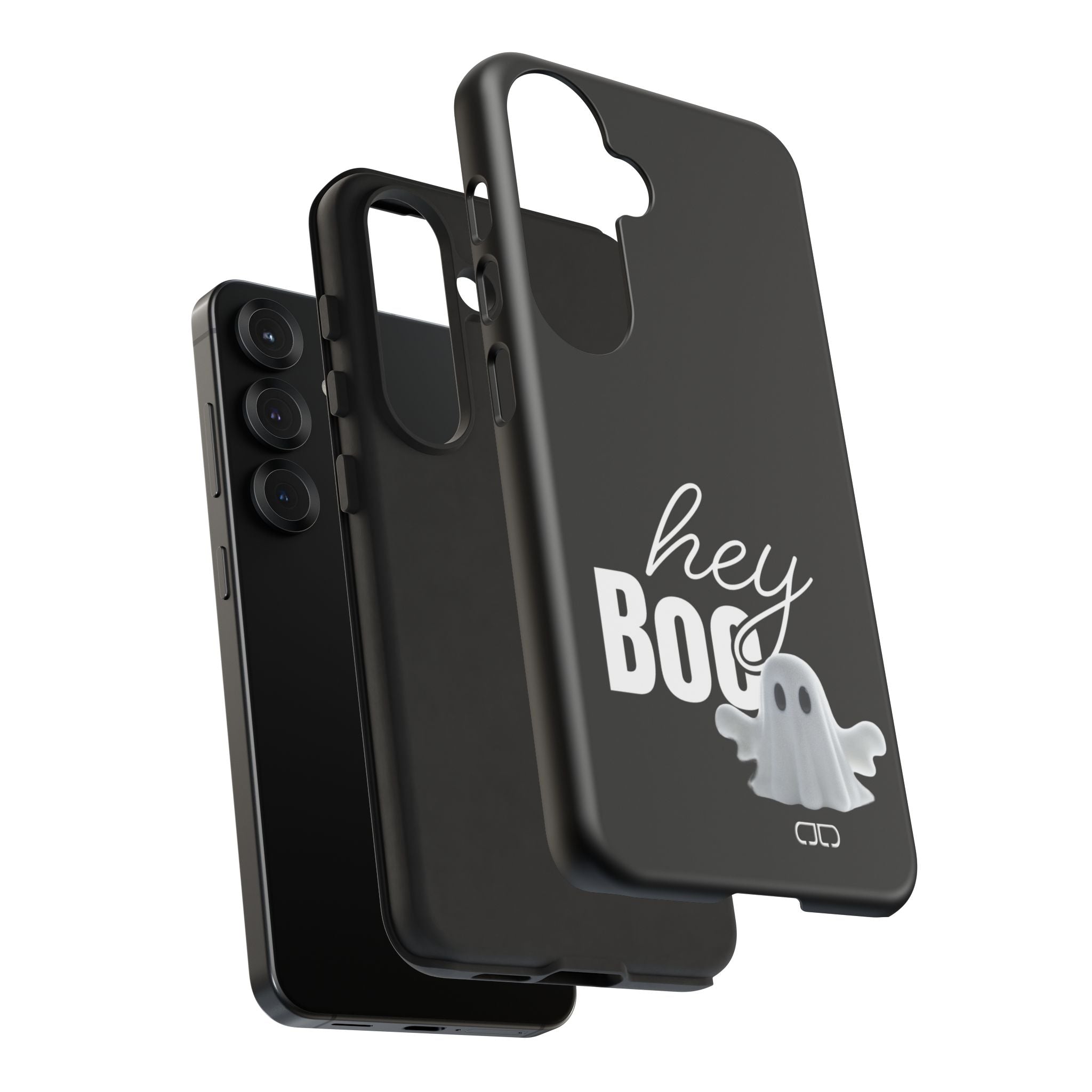 Hey Boo Tough Case, Ghost-Themed Phone Case, Cute Halloween Accessory, Spooky Gift for Friends, Tech Halloween Decor