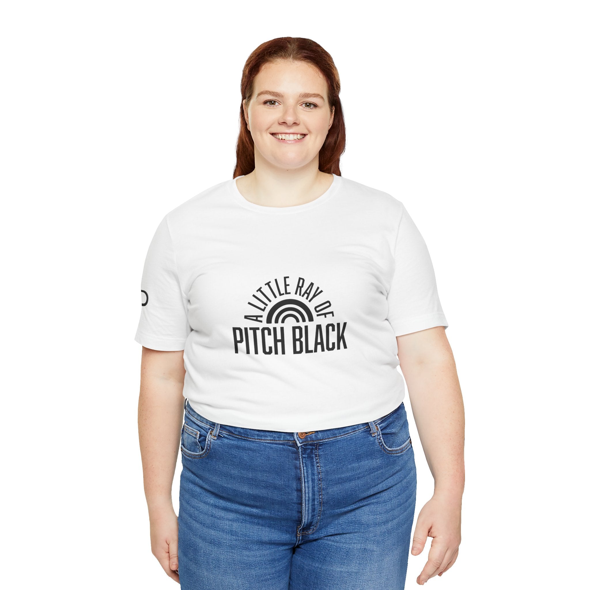 A Little Ray of Pitch Black Tee, Unisex Shirt, Gift for All Occasions, Casual Wear, Statement Tee, Unique Graphic T-Shirt