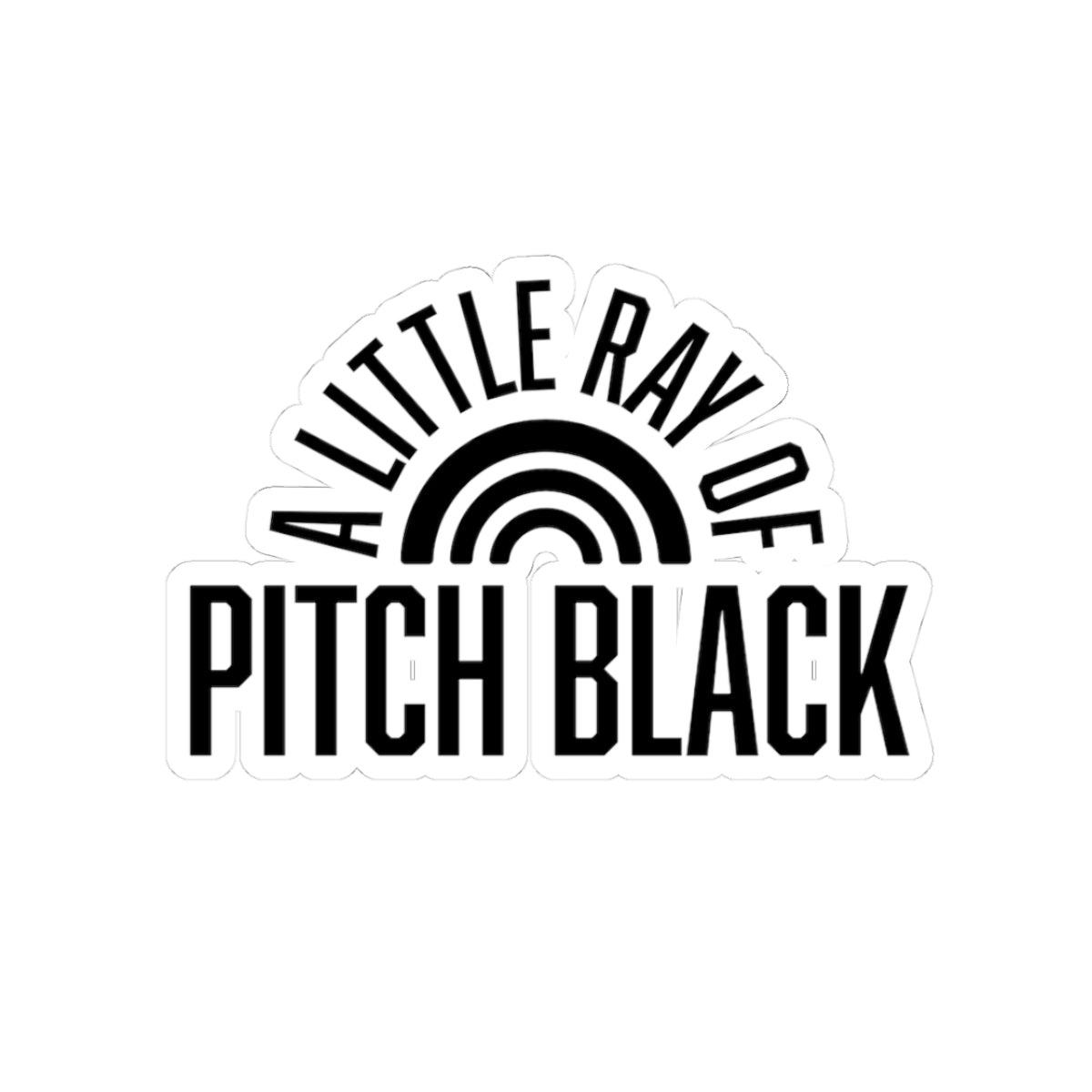 A Little Ray of Pitch Black Kiss-Cut Stickers | Trendy Laptop Decals, Aesthetic Wall Art, Unique Gift Ideas, Vinyl Stickers