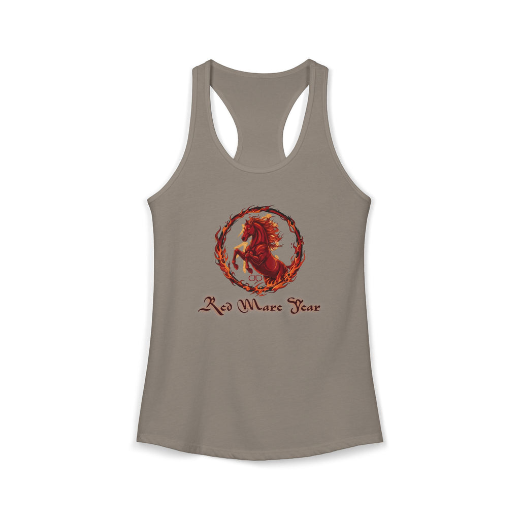 Red Mare Year - Year of the Horse Racerback Women's Tank Top