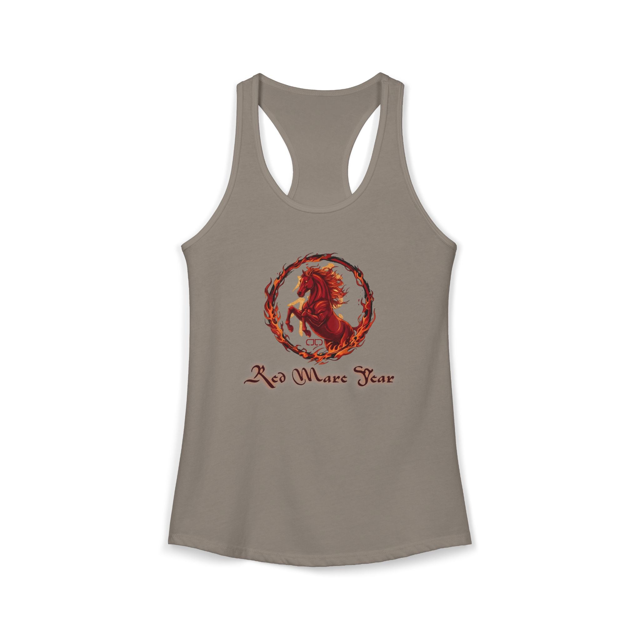Red Mare Year - Year of the Horse Racerback Women's Tank Top