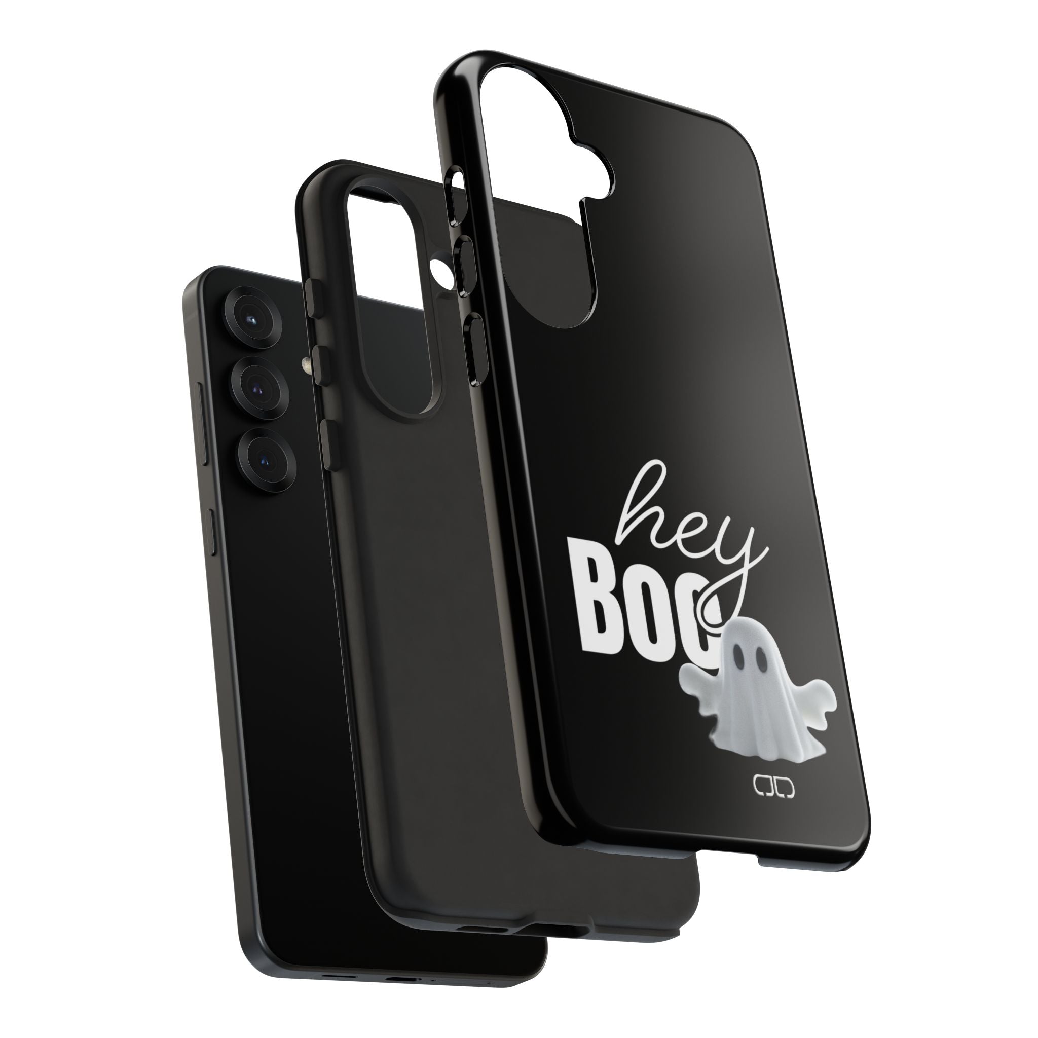 Hey Boo Tough Case, Ghost-Themed Phone Case, Cute Halloween Accessory, Spooky Gift for Friends, Tech Halloween Decor