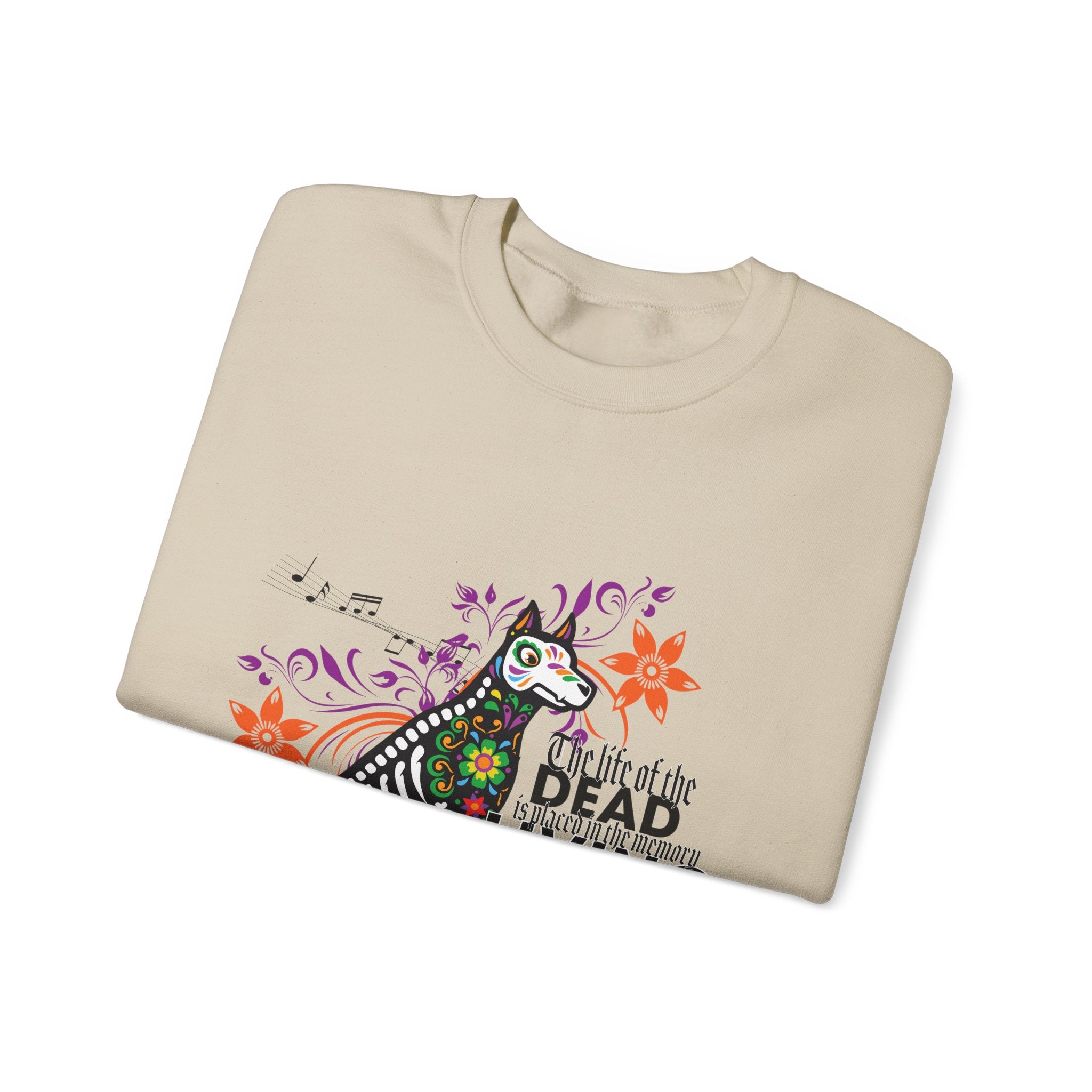 Dia de los Muertos Dog Sweatshirt, Unisex Crewneck, Halloween Apparel, Pet Lover Gift, Cozy Layering Top, Fall Fashion