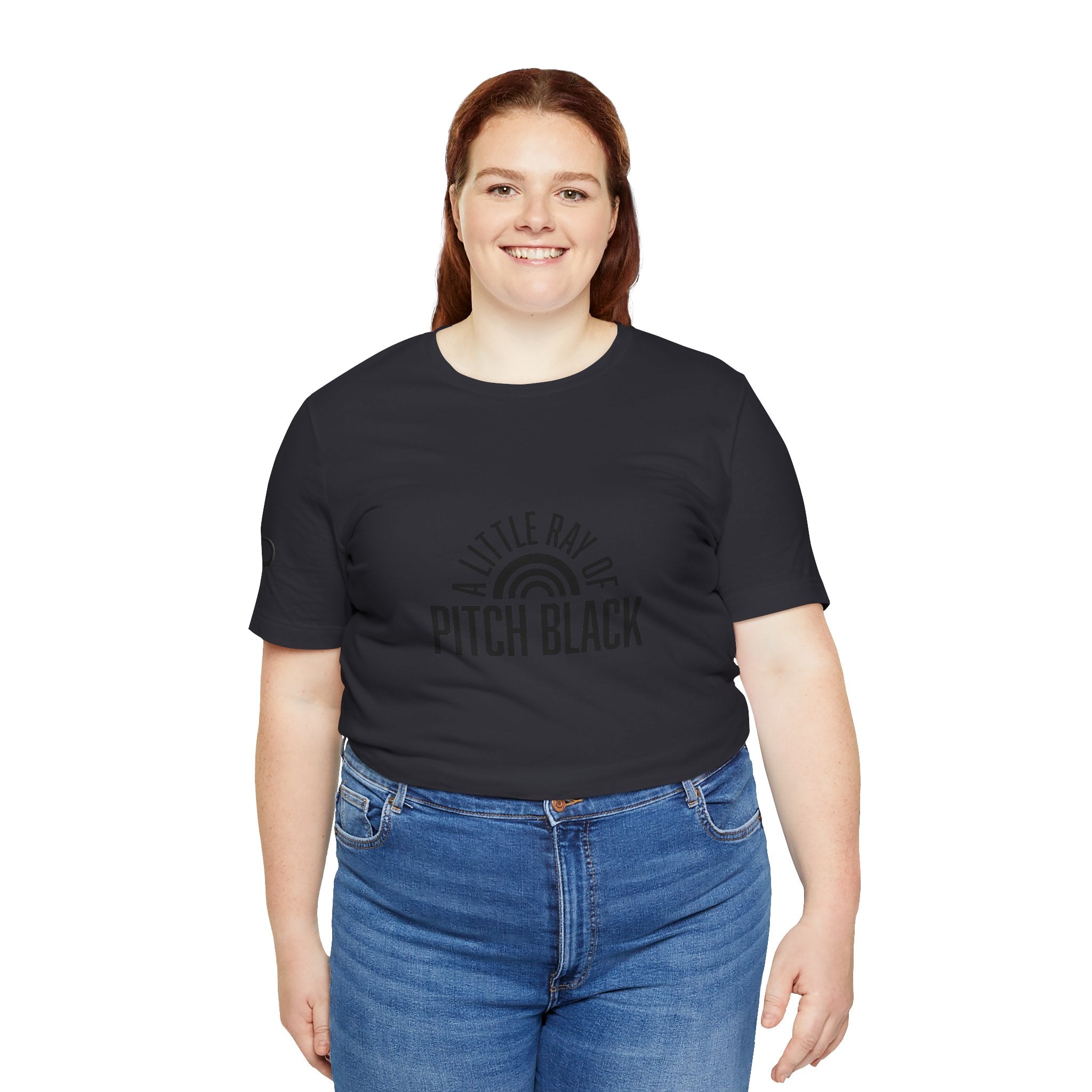 A Little Ray of Pitch Black Tee, Unisex Shirt, Gift for All Occasions, Casual Wear, Statement Tee, Unique Graphic T-Shirt