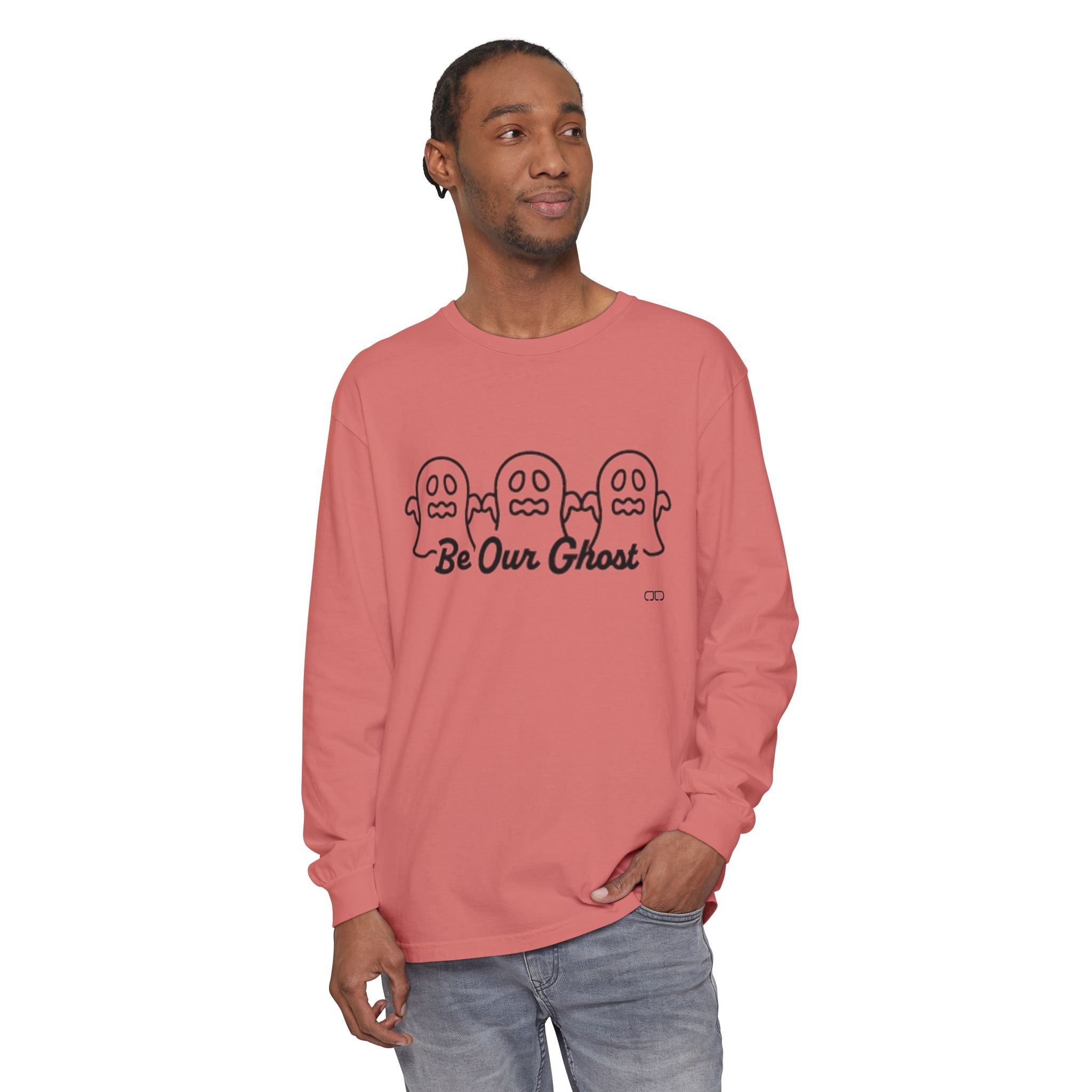Be Our Ghost - Long Sleeve T-Shirt, Fall Apparel, Halloween Costume, Unisex Tee, Spooky Decor