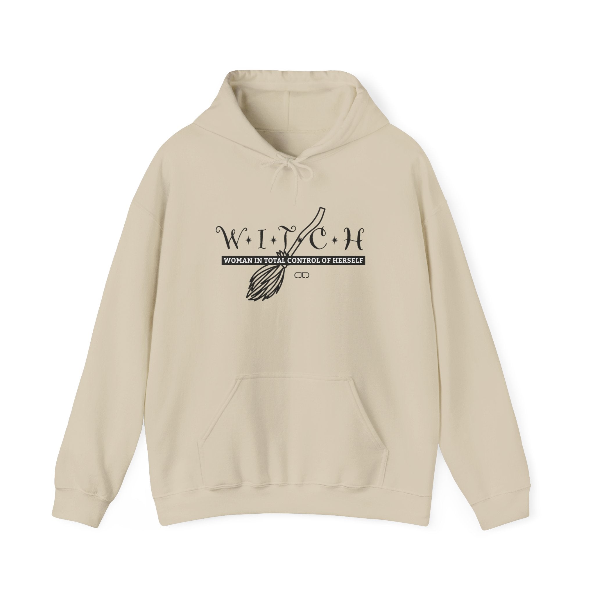 Witch - Woman In Total Control of Herself Hoodie, Unisex Hooded Sweatshirt, Cozy Witch Sweatshirt, Pagan Apparel, Halloween Fashion, Spiritual Gift