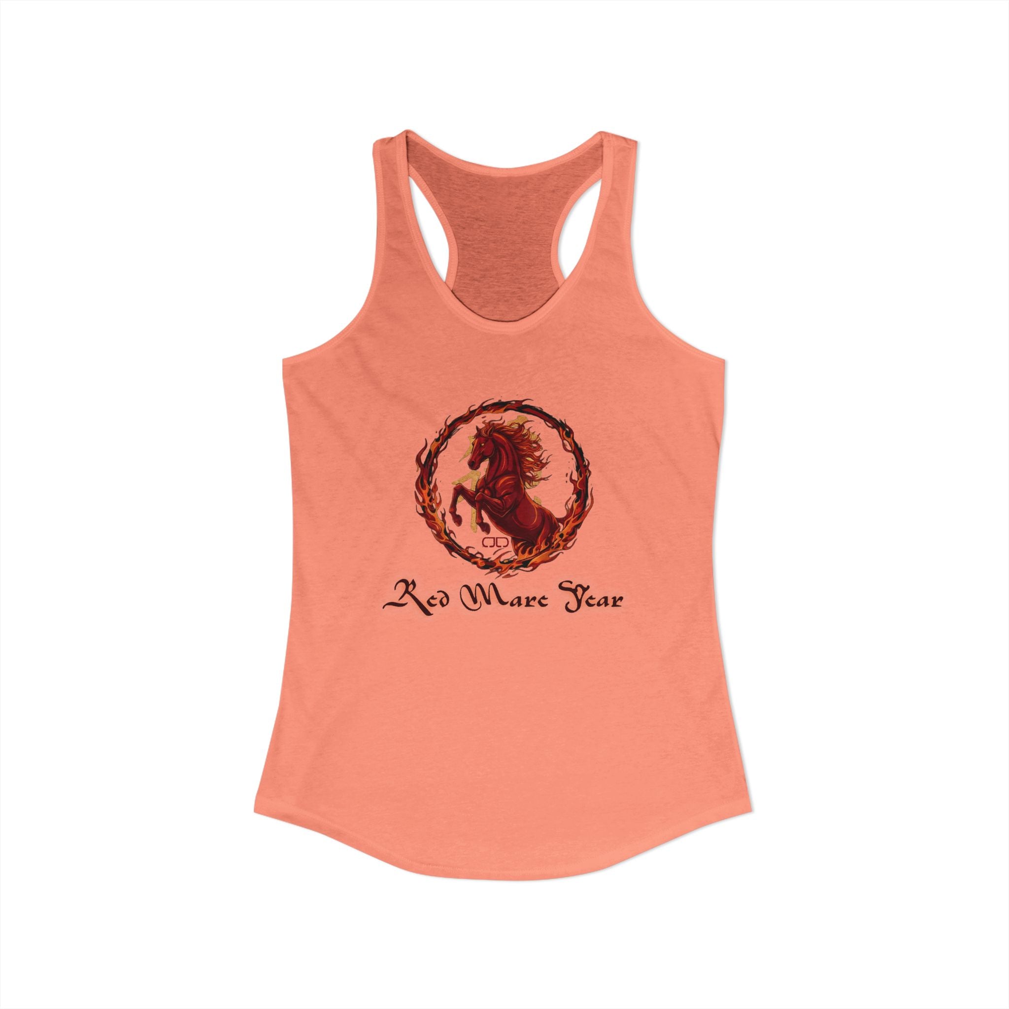 Red Mare Year - Year of the Horse Racerback Women's Tank Top