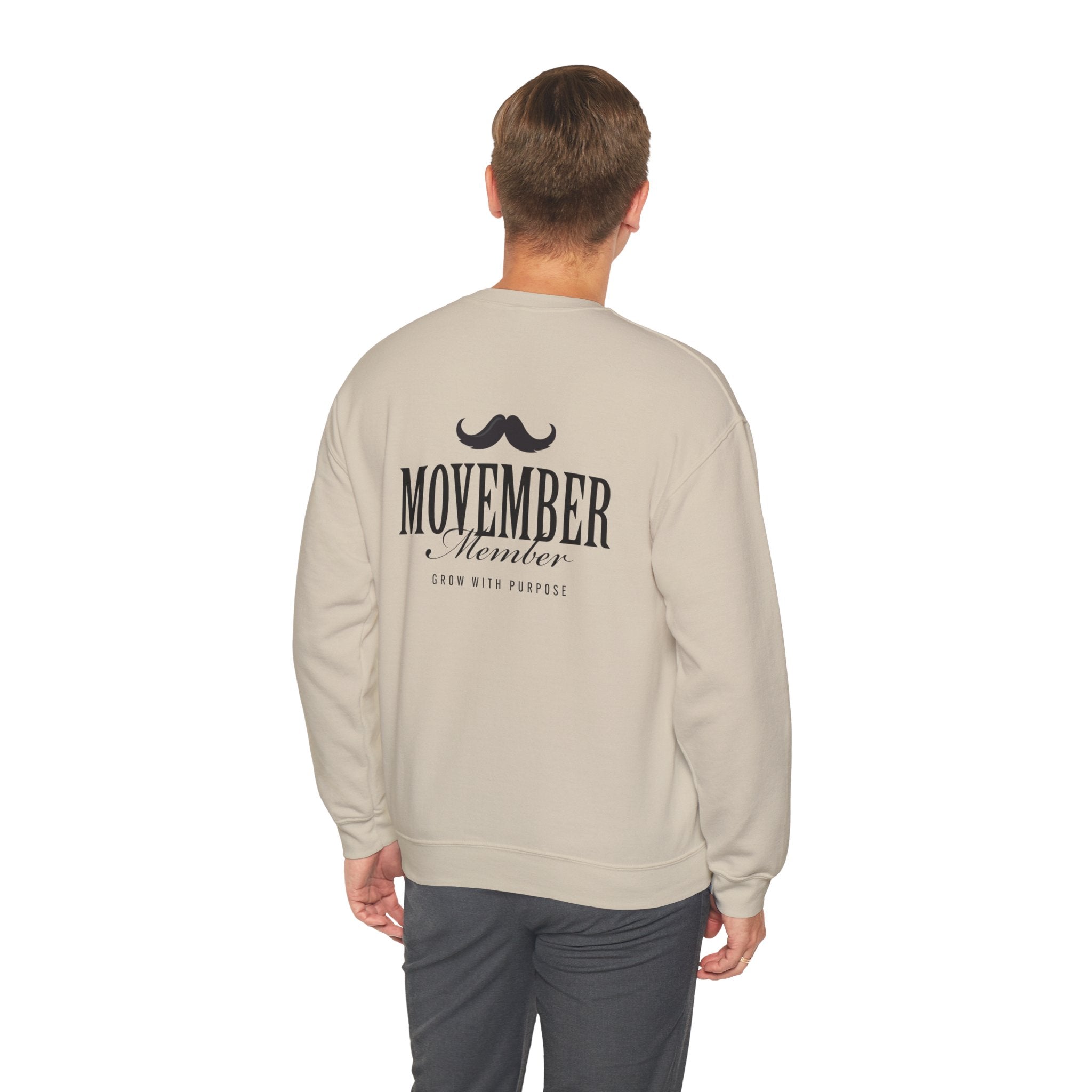 Movember Member Sweatshirt | Unisex Heavy Blend | Mustache Lover Gift | Awareness Apparel | Cozy Style | Fundraising Fashion