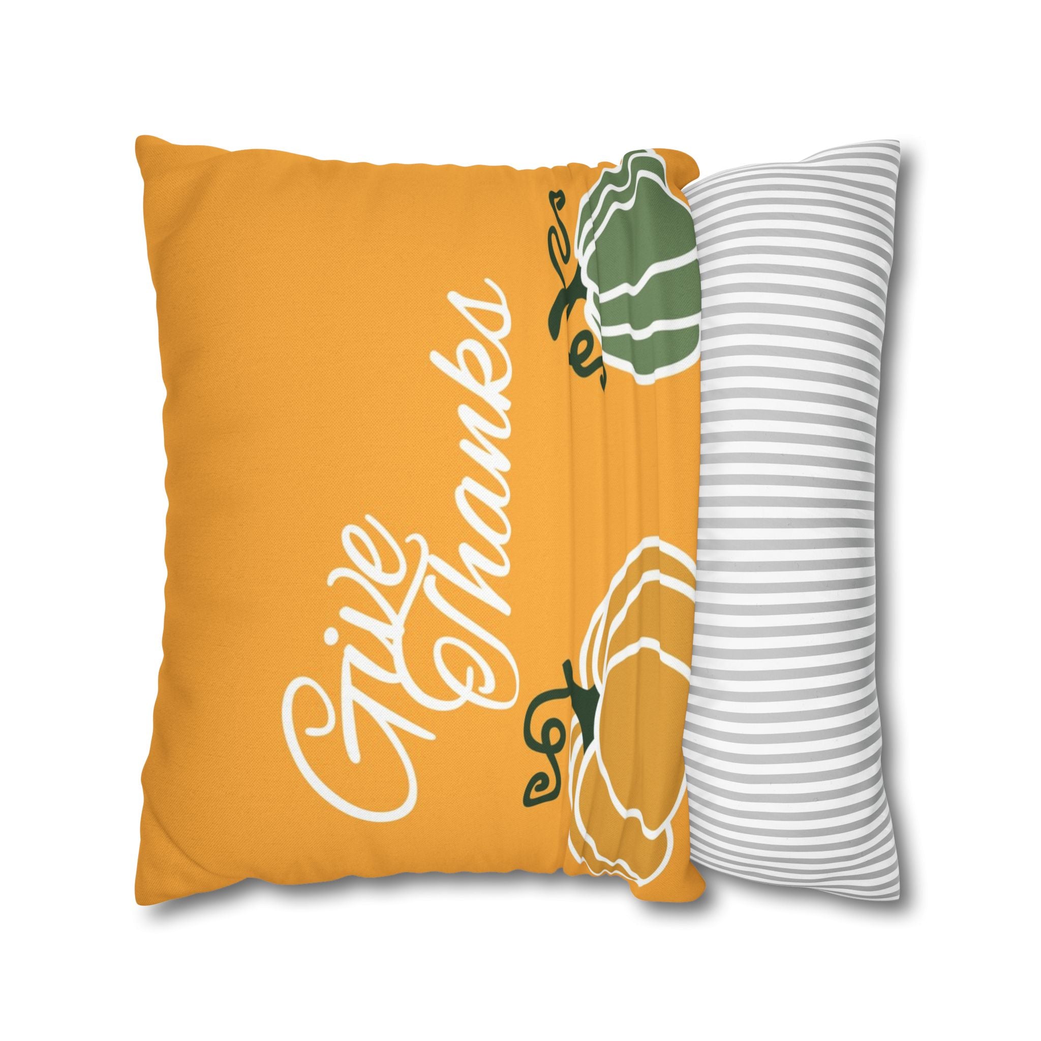 Thanksgiving Decorative Pillowcase, Autumn Home Decor, Give Thanks Cushion Cover, Fall Pillow, Harvest Pillows, Seasonal Throw Pillow