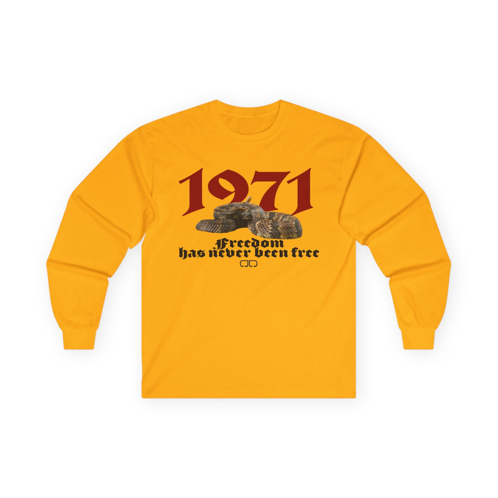 1971 'Freedom Has Never Been Free' Retro Long Sleeve Tee