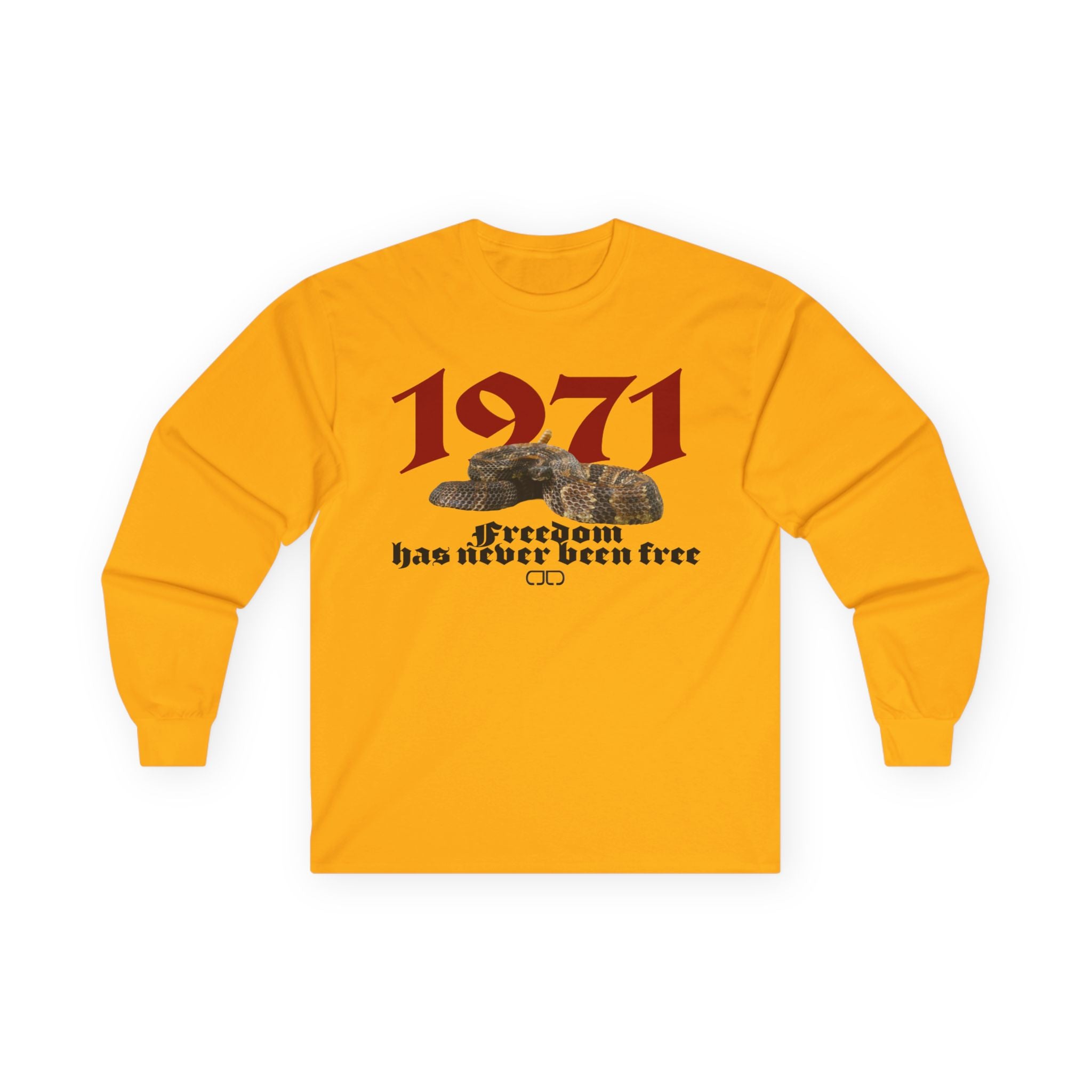 1971 'Freedom Has Never Been Free' Retro Long Sleeve Tee