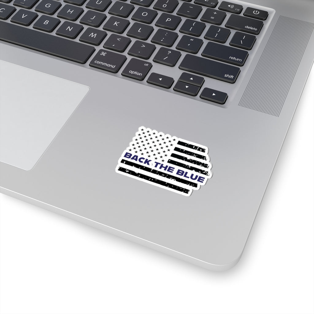 Back the Blue Kiss-Cut Stickers | Support Law Enforcement Decals | American Flag Vinyl Stickers | Police Pride Accessories | Patriotic Gifts
