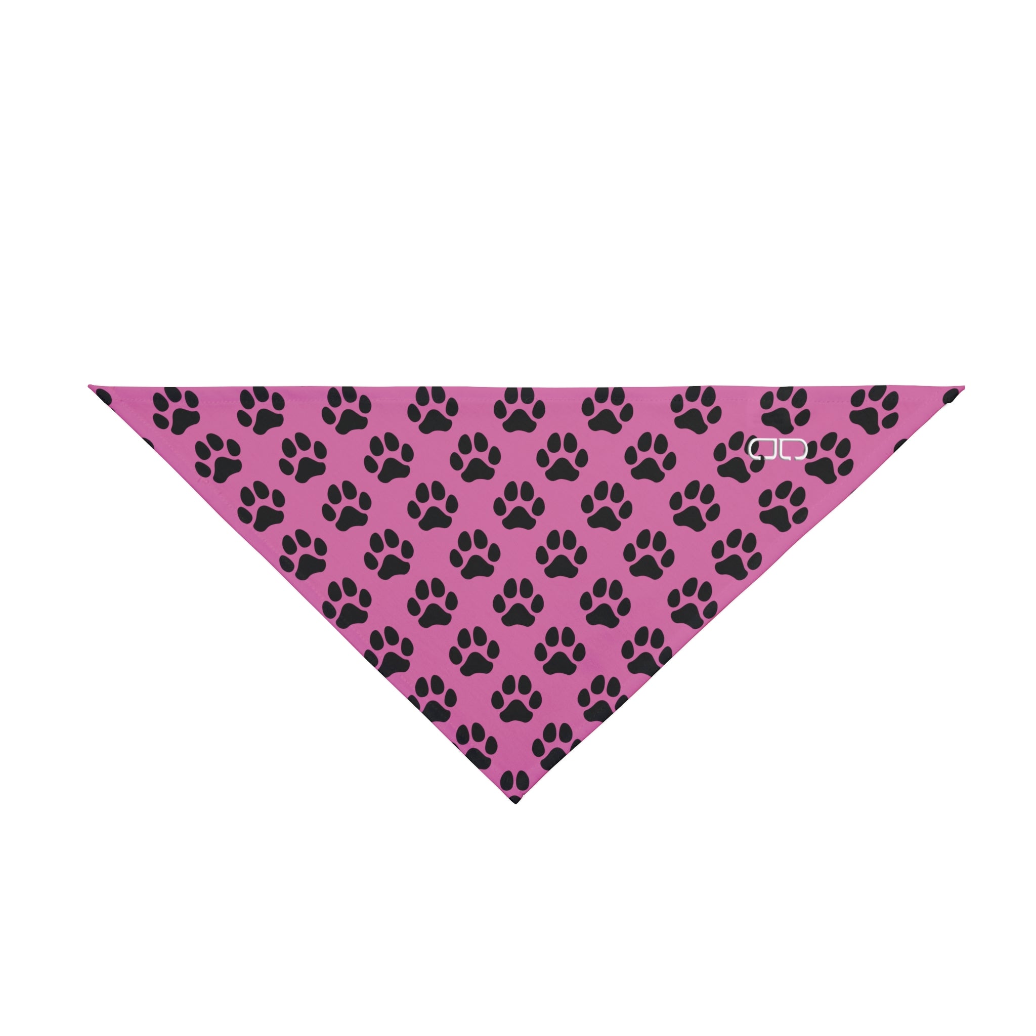 Stylish Pet Bandana - Pink Paw Print Design, Dog Fashion Accessory, Pet Gift, Canine Outfit, Cute Dog Scarf, Pet Wedding Decoration