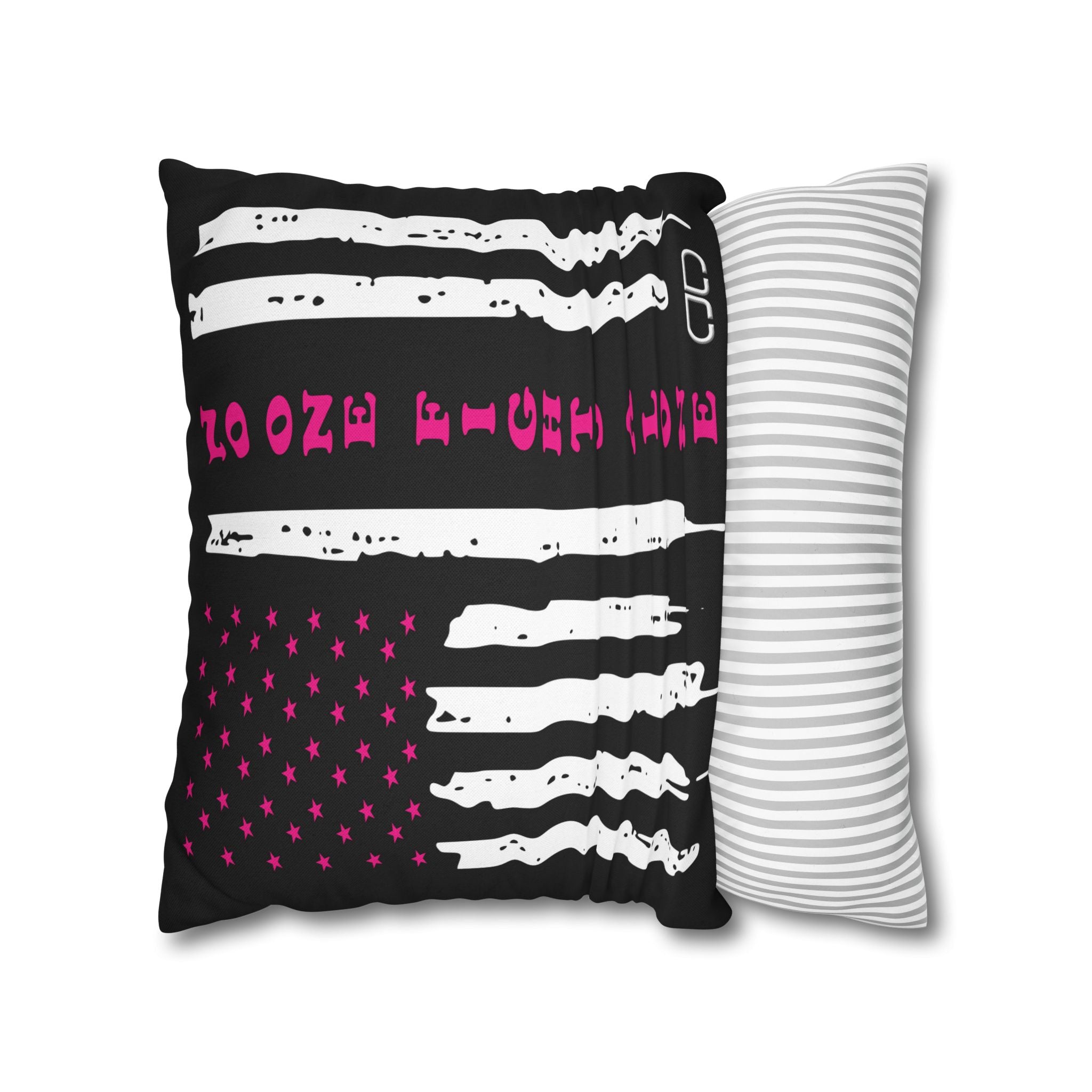 Breast Cancer Awareness Patriotic Flag Pillowcase - Home Decor, Gift for Veterans, USA Pride, Supportive Decor, Motivational Quotes
