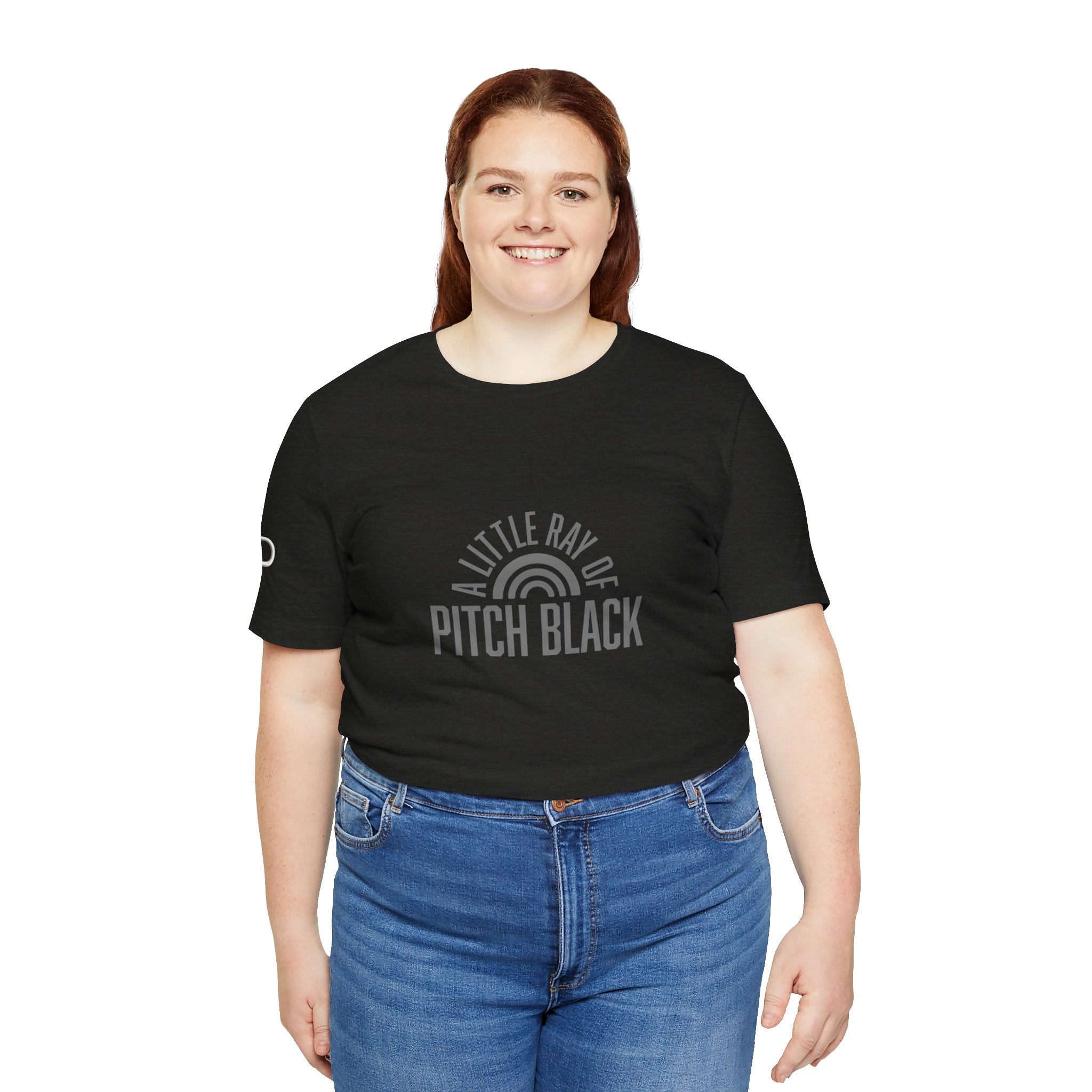 A Little Ray of Pitch Black Tee, Unisex Shirt, Gift for All Occasions, Casual Wear, Statement Tee, Unique Graphic T-Shirt