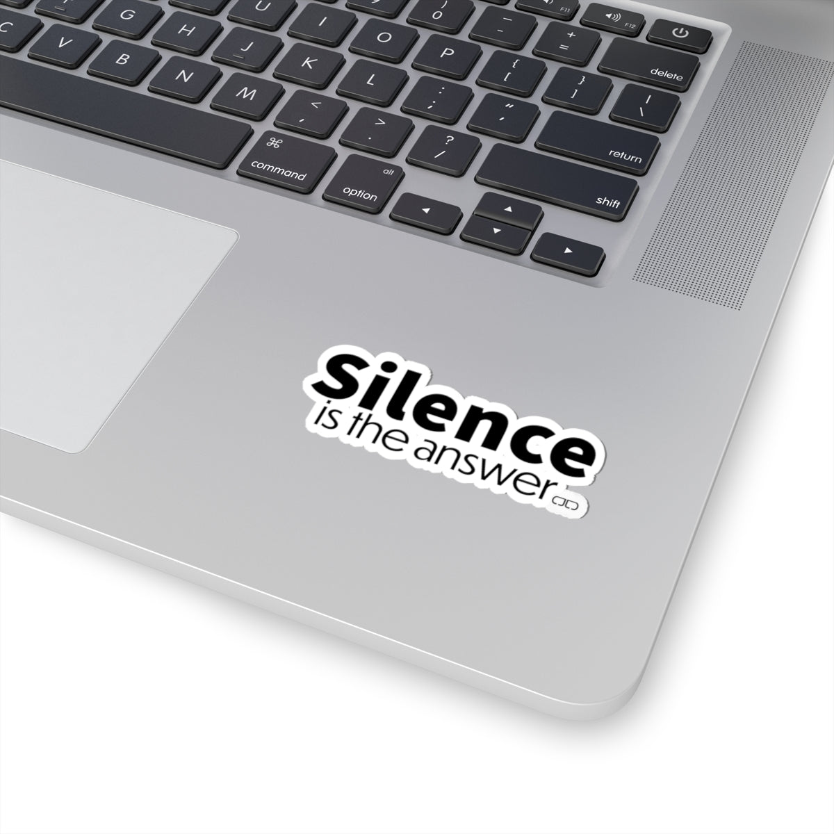Silence Is the Answer — Minimalist Vinyl Sticker (Kiss-Cut)