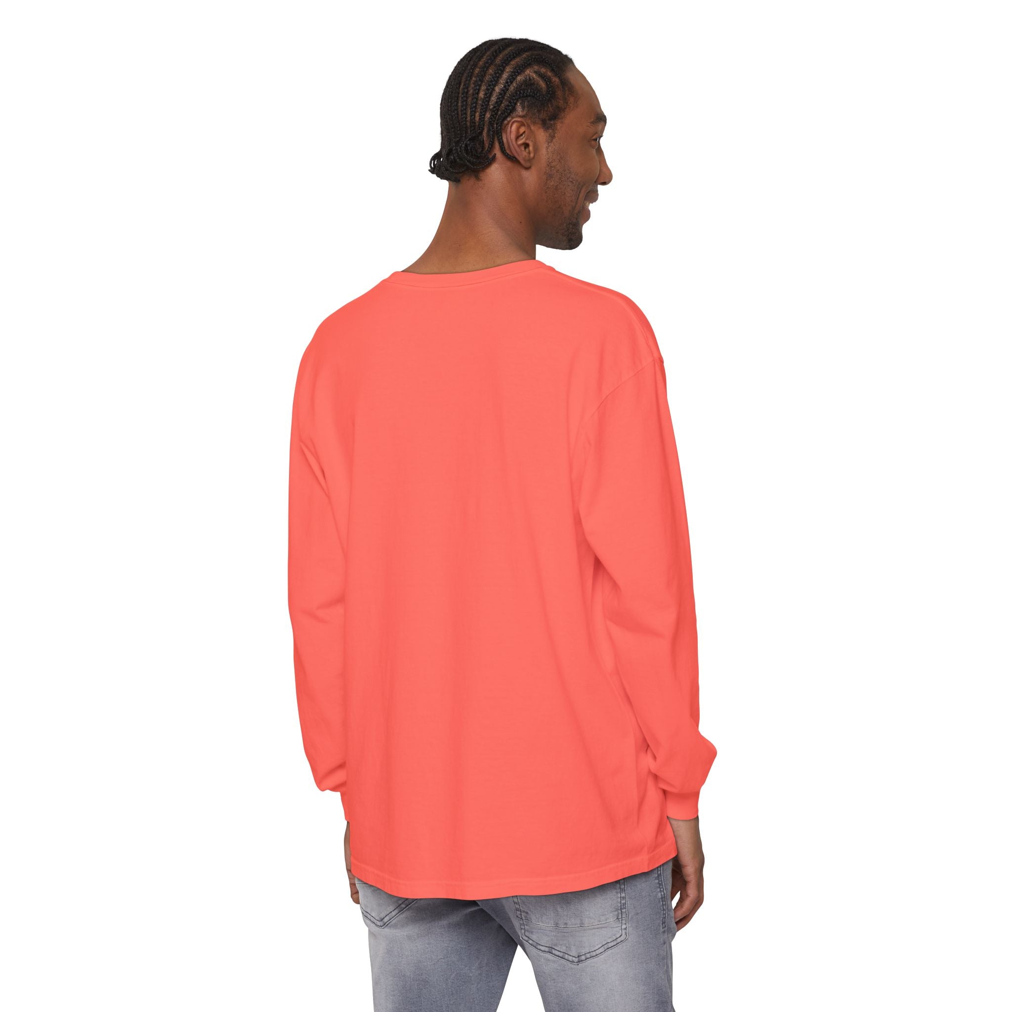 Hey Boo Halloween Ghost Long Sleeve T-Shirt - Perfect for Fall, Spooky Season, Cute Ghost Tee, Unisex Halloween Apparel, 'Hey Boo' Shirt